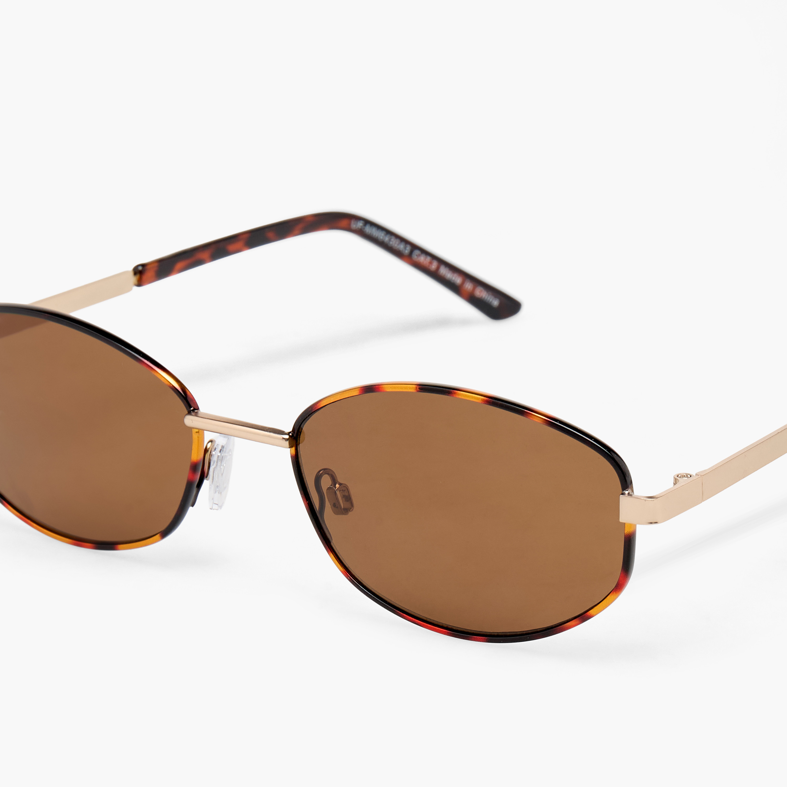 نظارة شمسية بيضاوية بعدسات بني-women-sunglasses-image-5