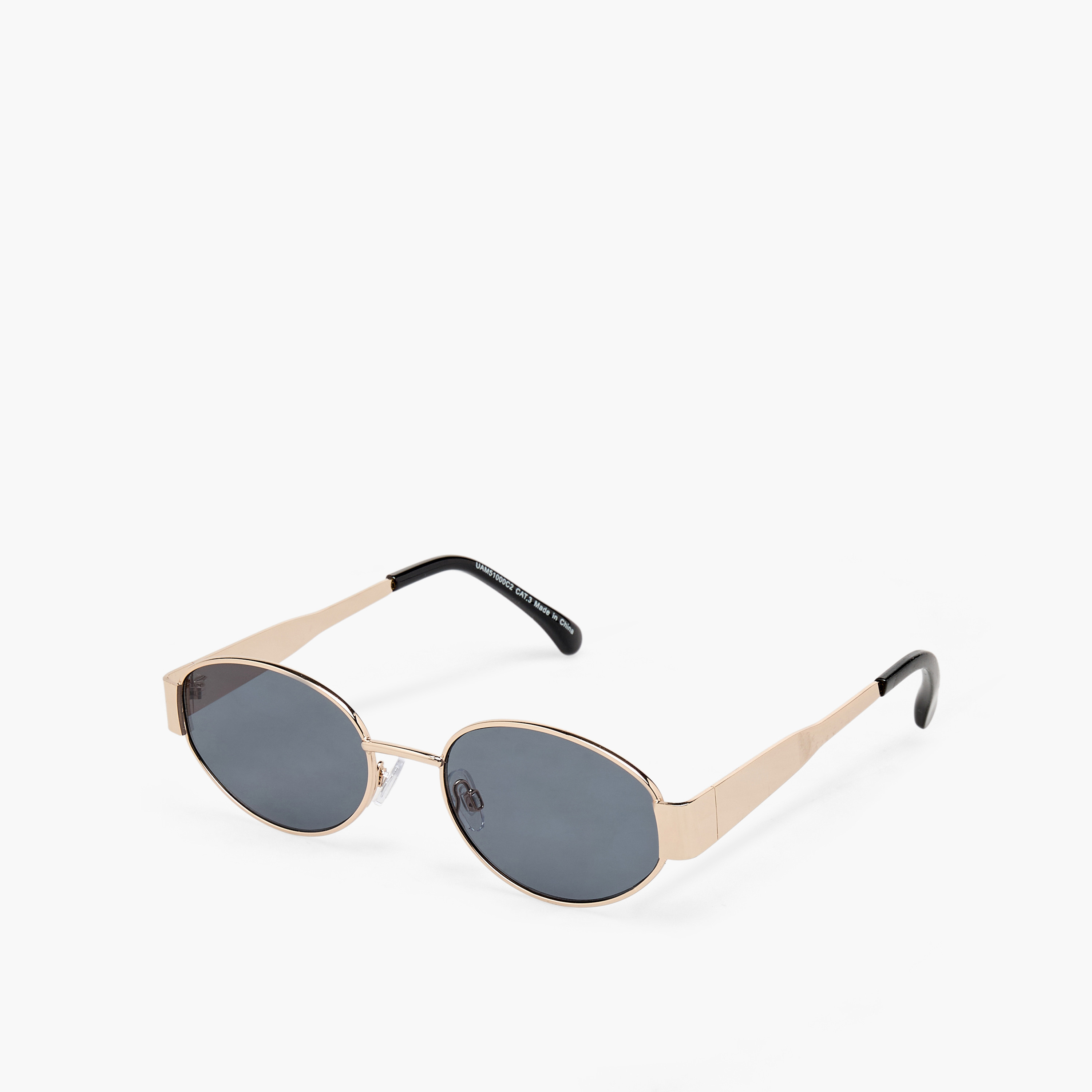 نظارة شمسية بيضاوية بعدسات سوداء-women-sunglasses-image-1