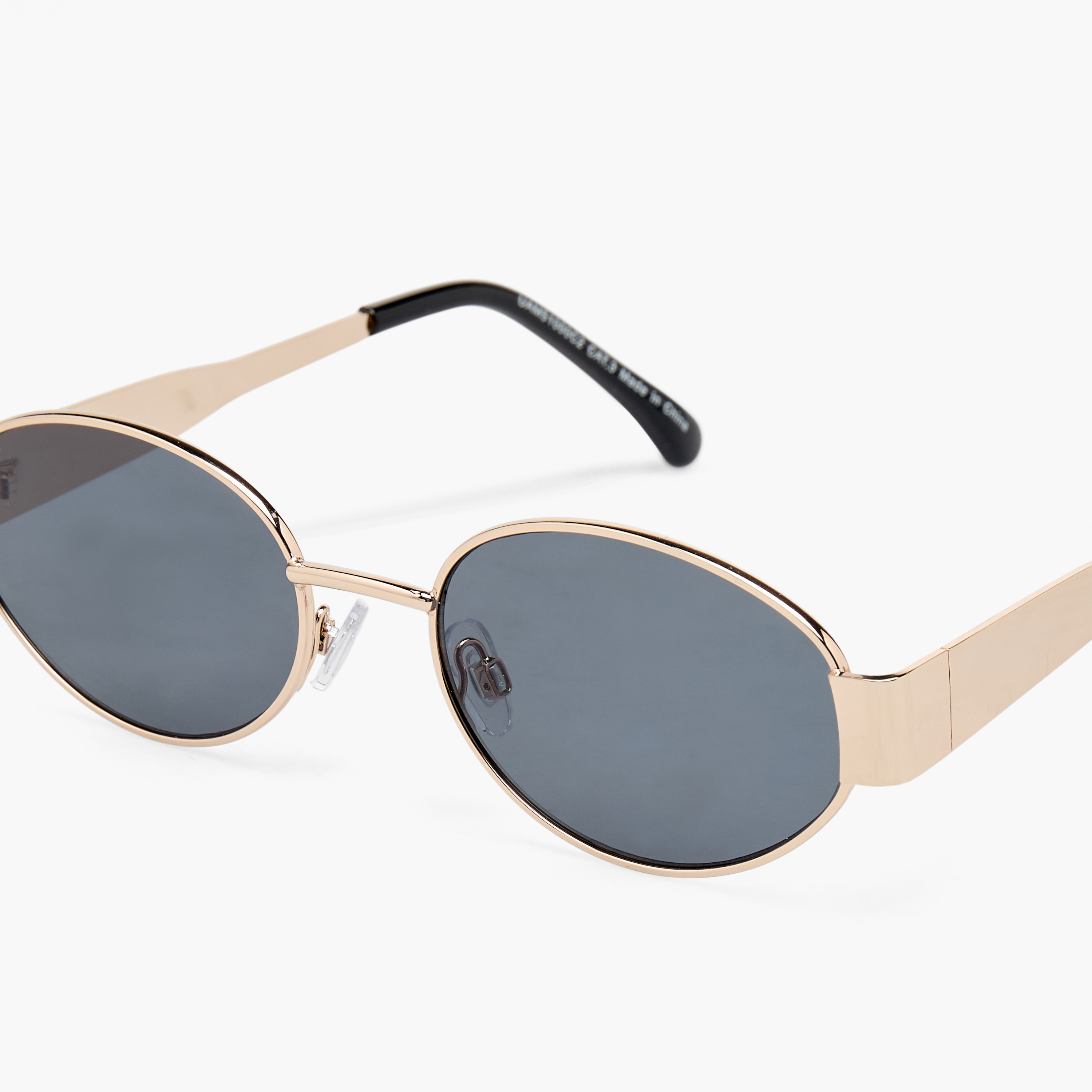 نظارة شمسية بيضاوية بعدسات سوداء-women-sunglasses-image-5