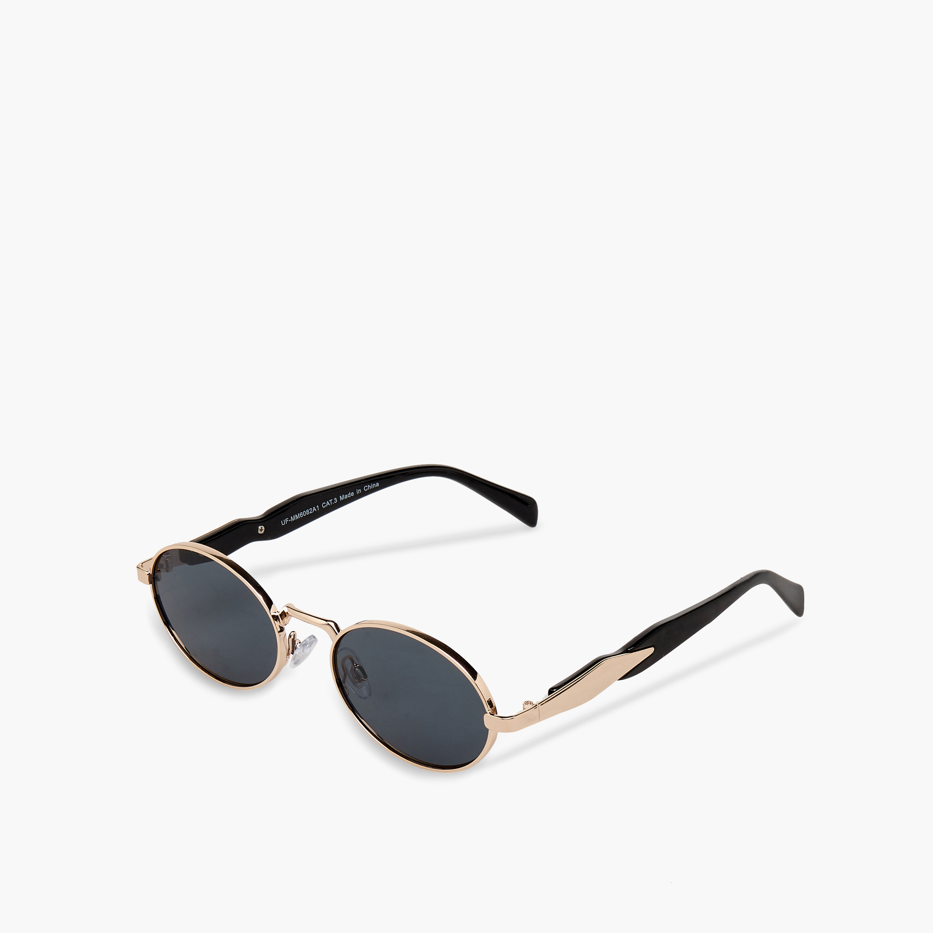نظارة شمسية بيضاوية بعدسات سوداء-women-sunglasses-image-1