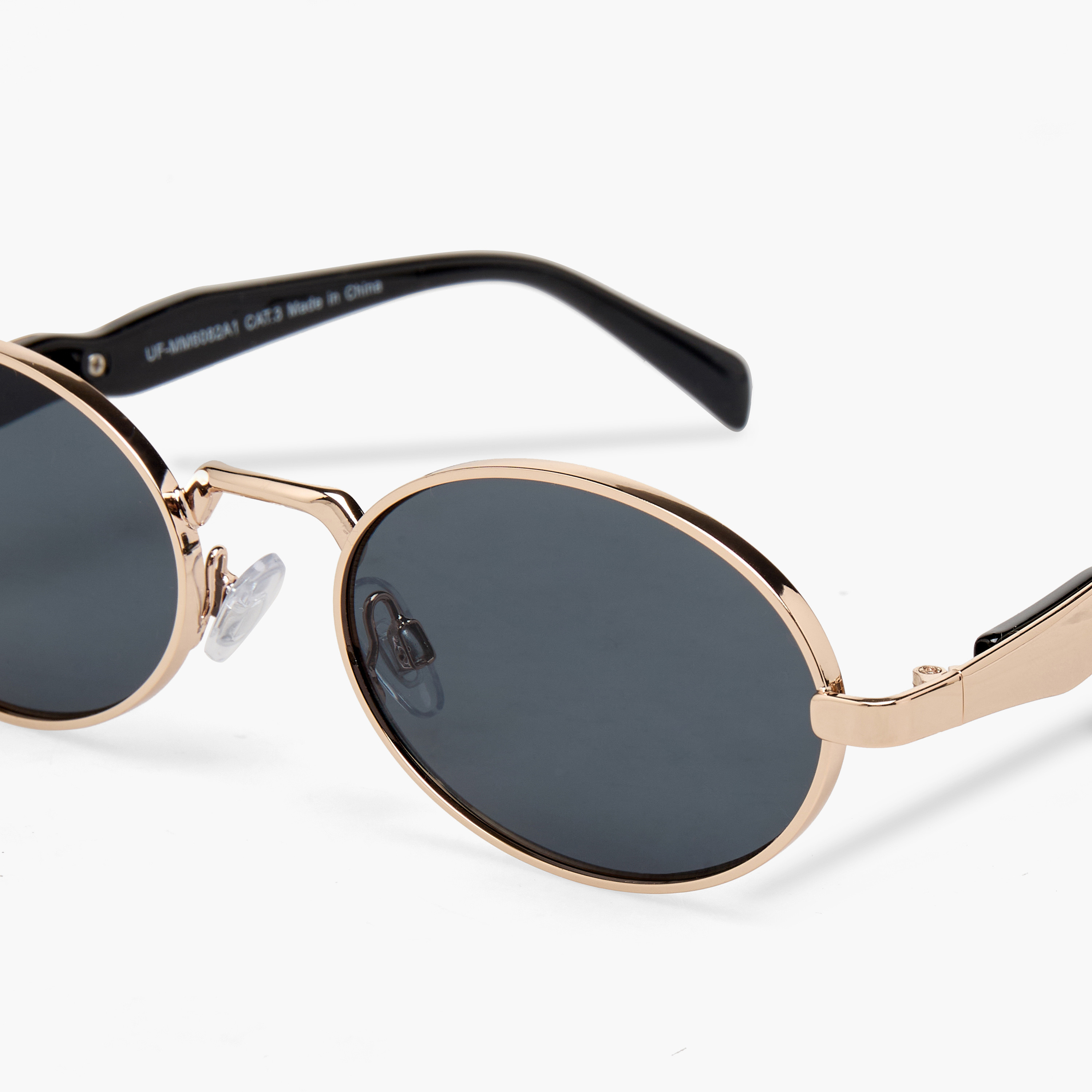 نظارة شمسية بيضاوية بعدسات سوداء-women-sunglasses-image-5