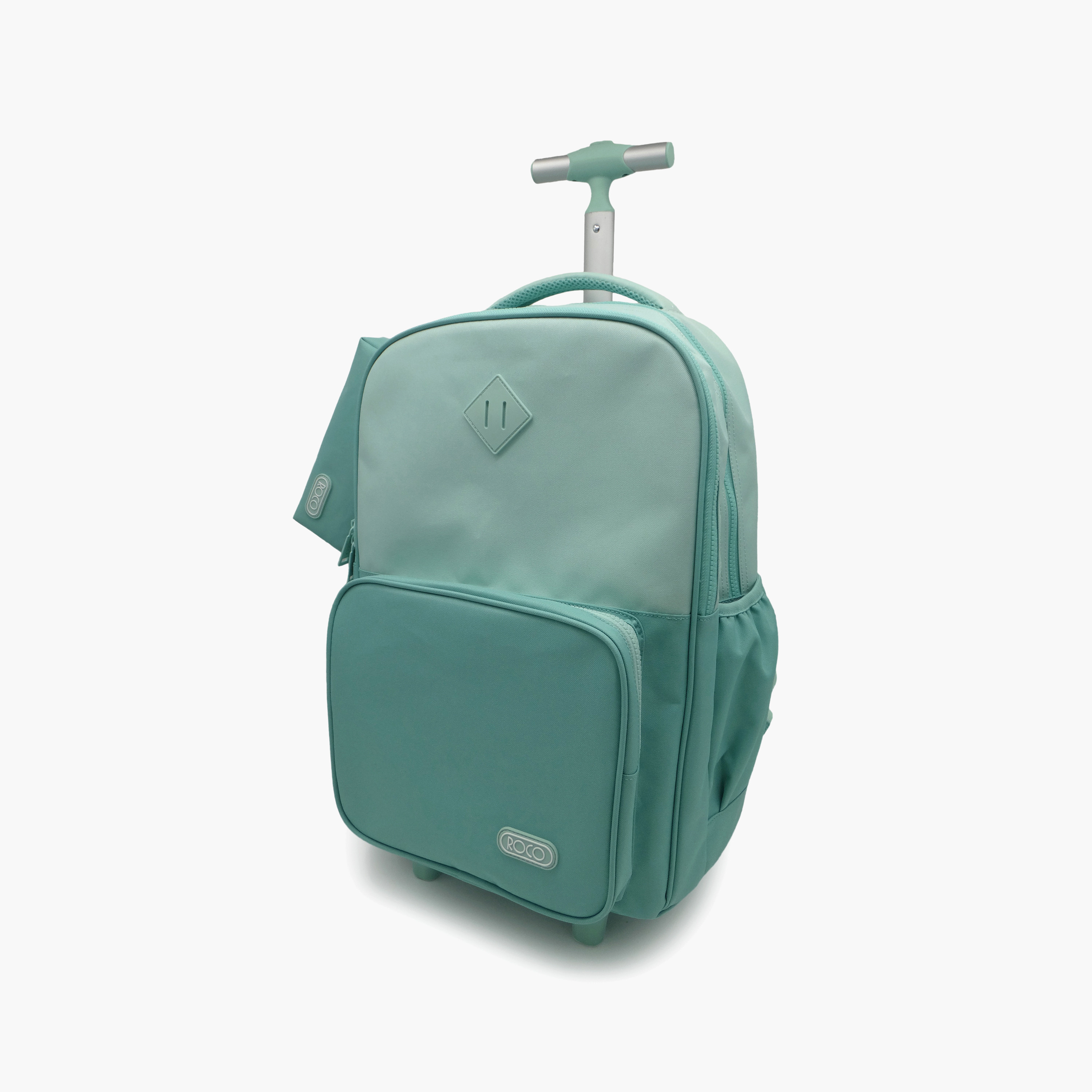 Roco Plain 2-Piece School Trolley Bag Set for 5-8 Yrs with Pencil Case - 17 Inch-school-bagsandbackpacks-trolleybags-image-2