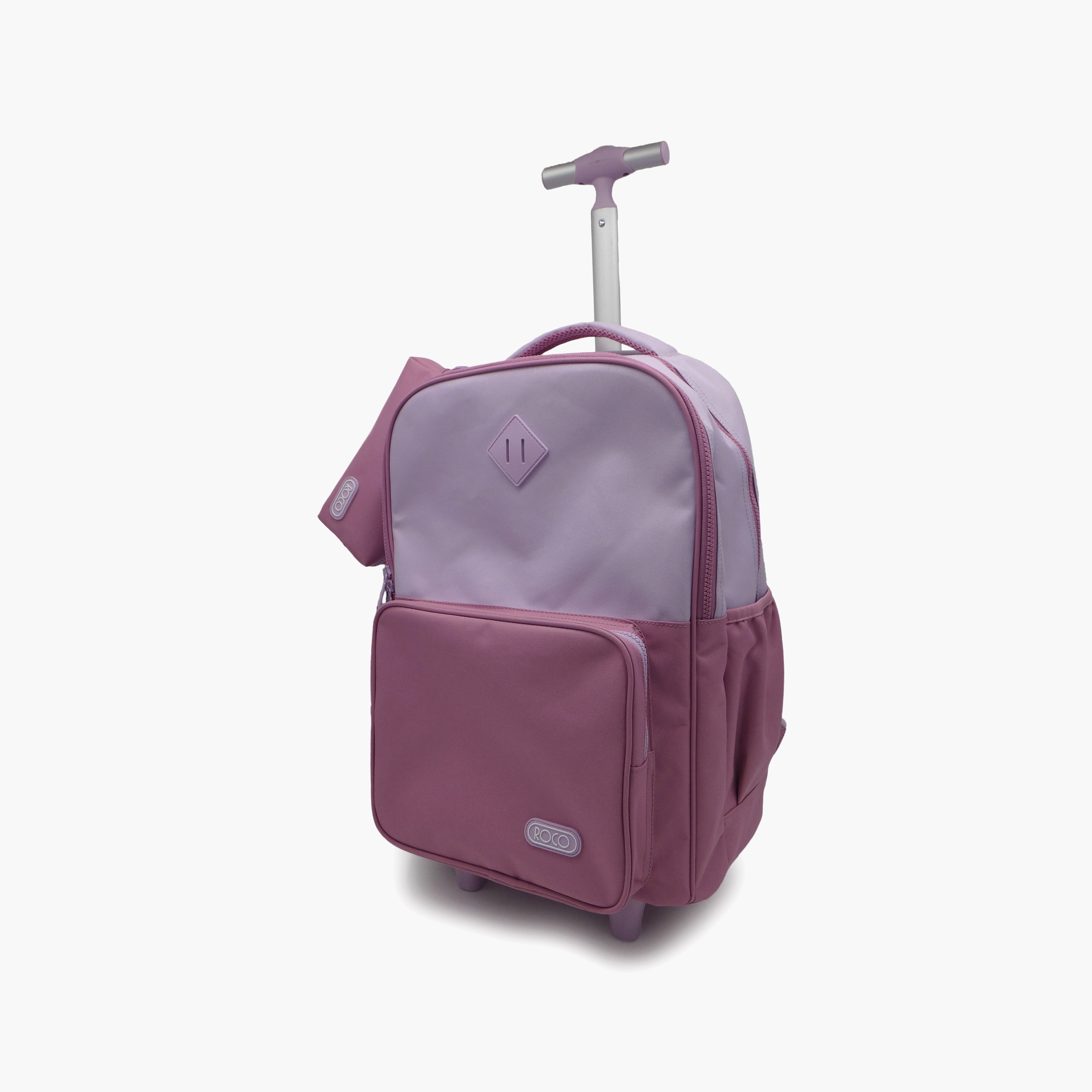 Roco Plain 2-Piece School Trolley Bag Set for 5-8 Yrs with Pencil Case - 17 Inch-school-bagsandbackpacks-trolleybags-image-45