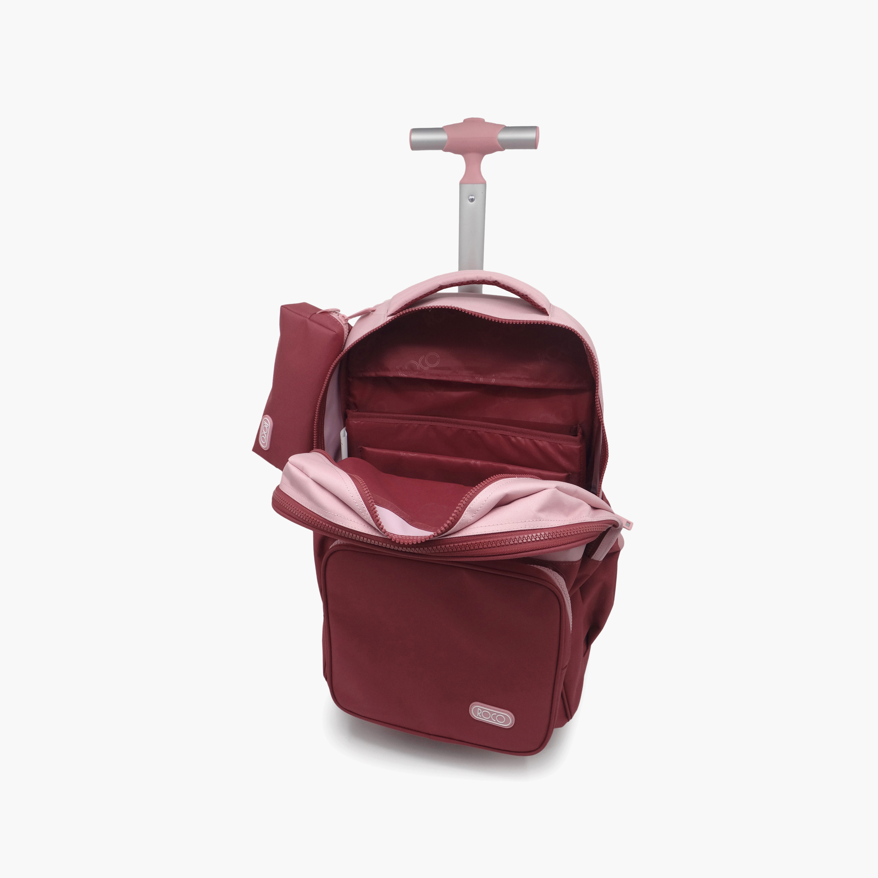 Roco Plain 2-Piece School Trolley Bag Set for 5-8 Yrs with Pencil Case - 17 Inch-school-bagsandbackpacks-trolleybags-image-68