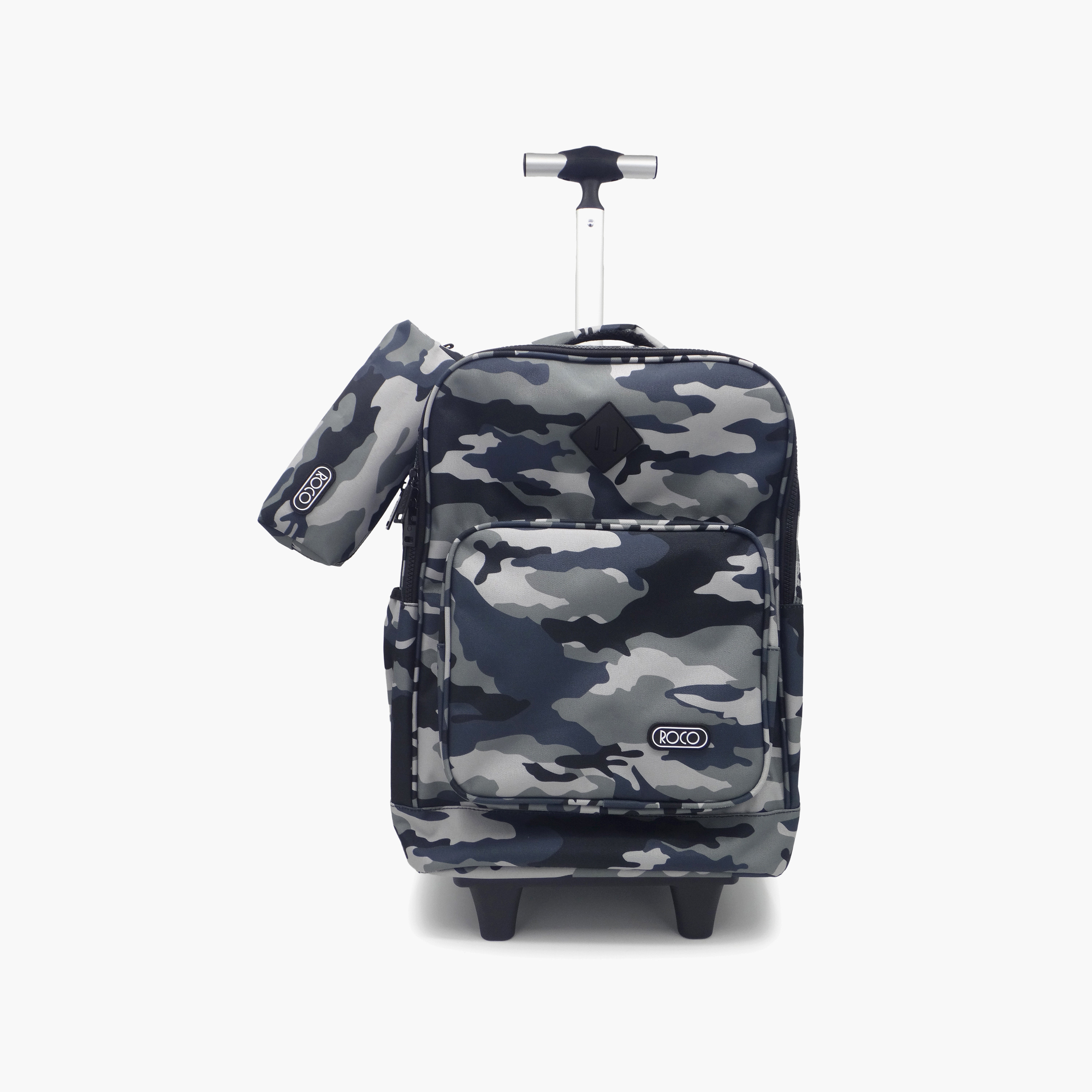 Roco Camouflage 2-Piece School Trolley Bag Set for 5-8 Yrs with Pencil Case - 17 Inch-school-bagsandbackpacks-trolleybags-image-1