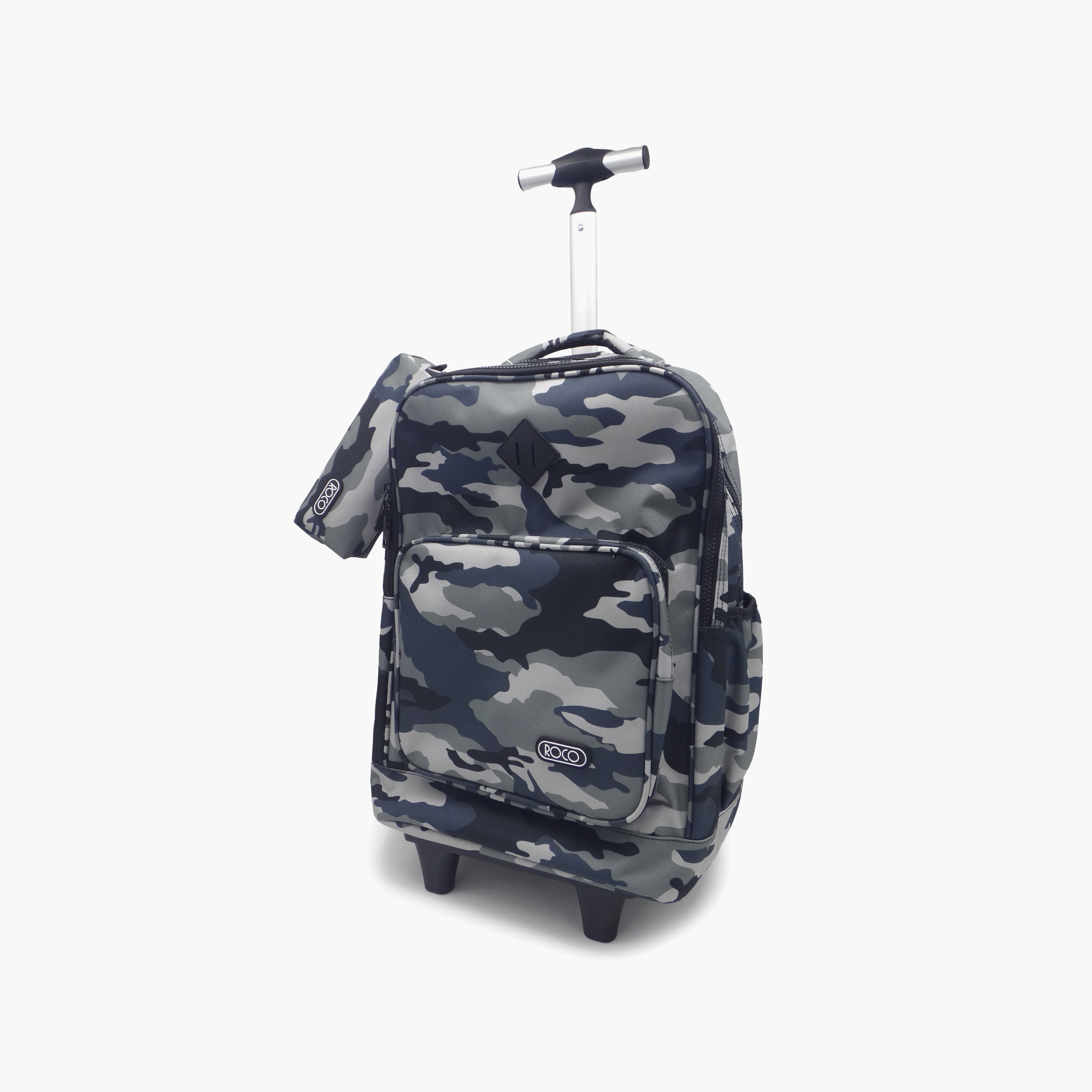 Roco Camouflage 2-Piece School Trolley Bag Set for 5-8 Yrs with Pencil Case - 17 Inch-school-bagsandbackpacks-trolleybags-image-2