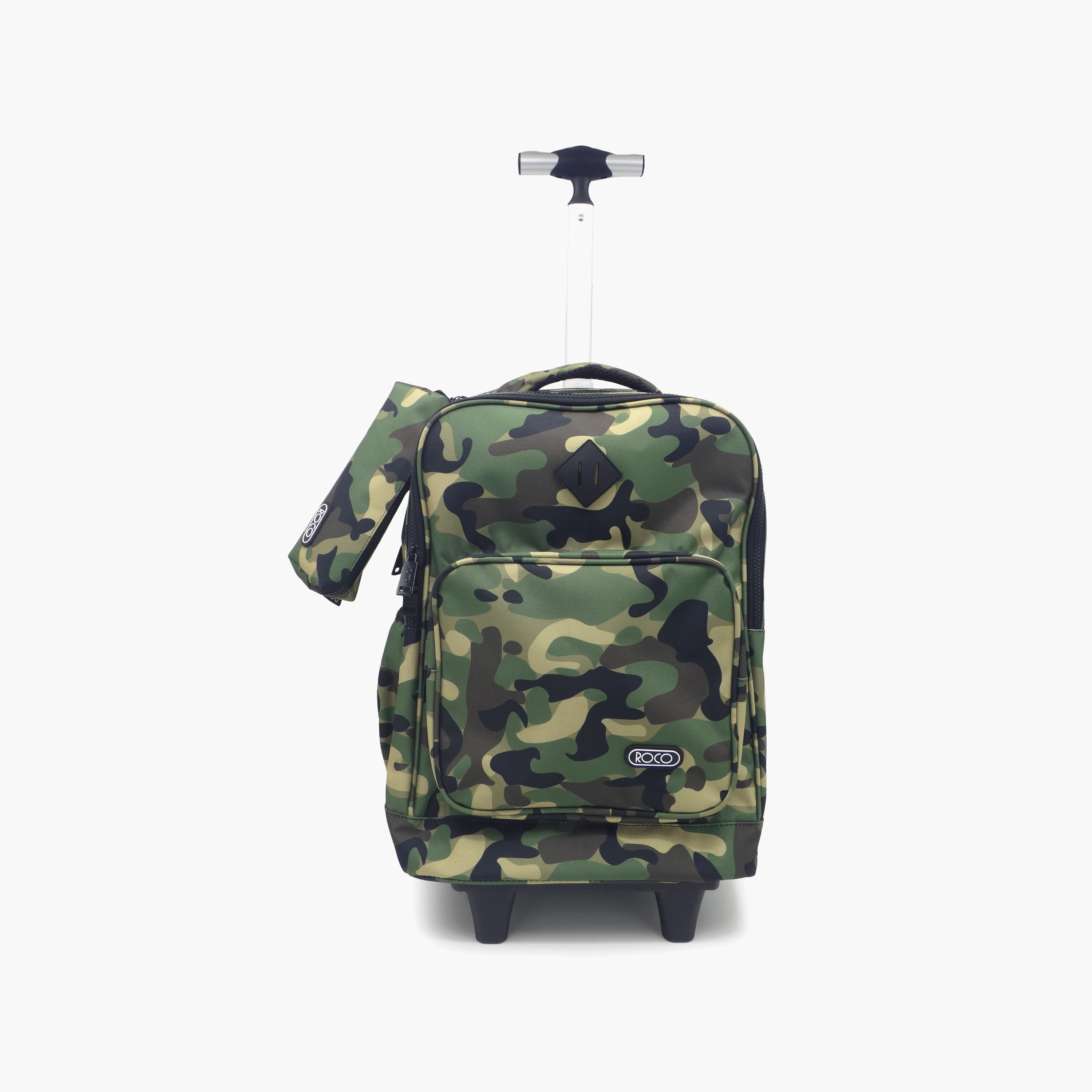 Roco Camouflage 2-Piece School Trolley Bag Set for 5-8 Yrs with Pencil Case - 17 Inch-school-bagsandbackpacks-trolleybags-image-1