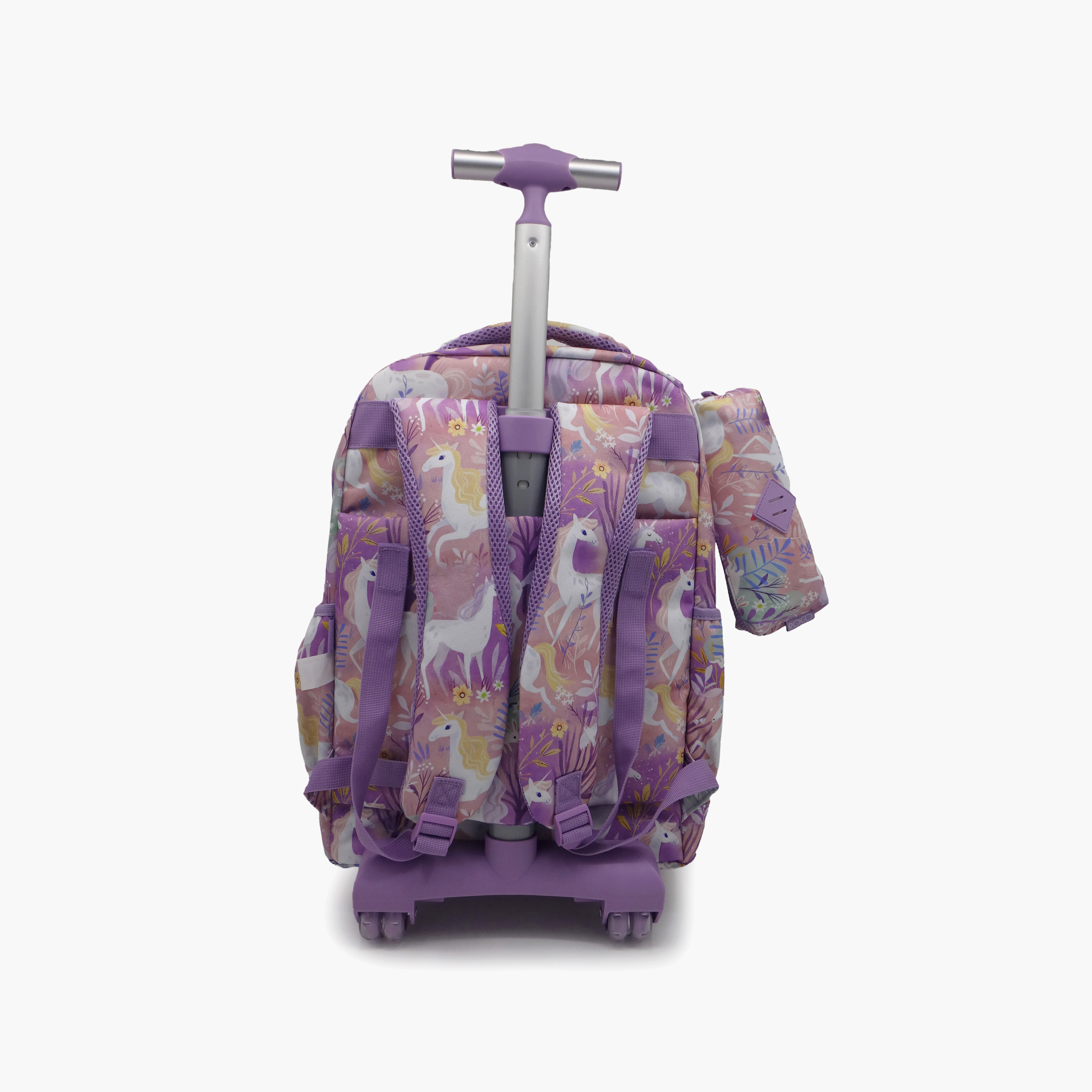 Roco Gradient 2-Piece School Trolley Bag Set for Girls 5-8 Yrs with Pencil Case - 17 Inch-school-bagsandbackpacks-trolleybags-image-34