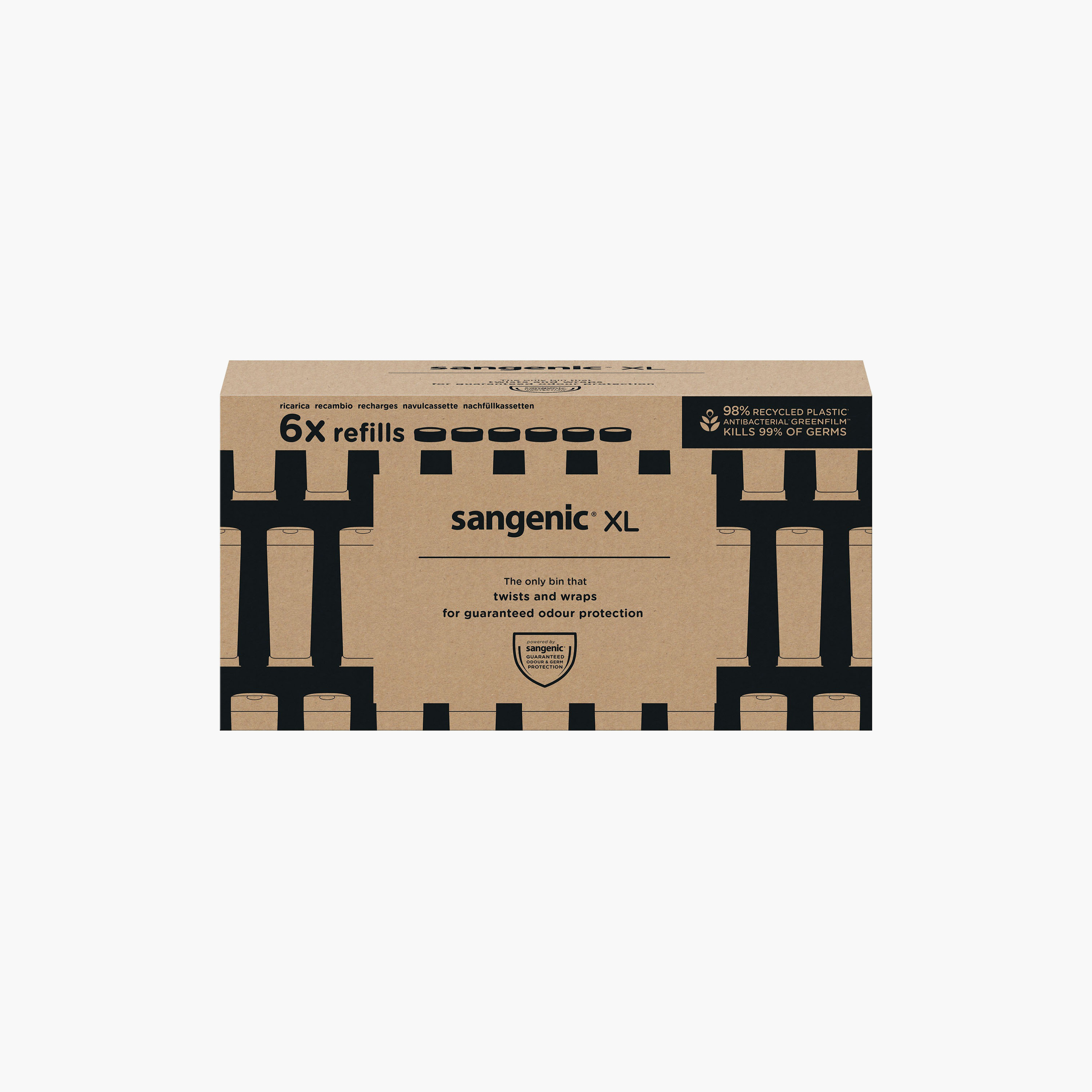Tommee Tippee 6-Piece Sangenic XL Refill Cassettes-baby-diapering-binsandrefills-image-7