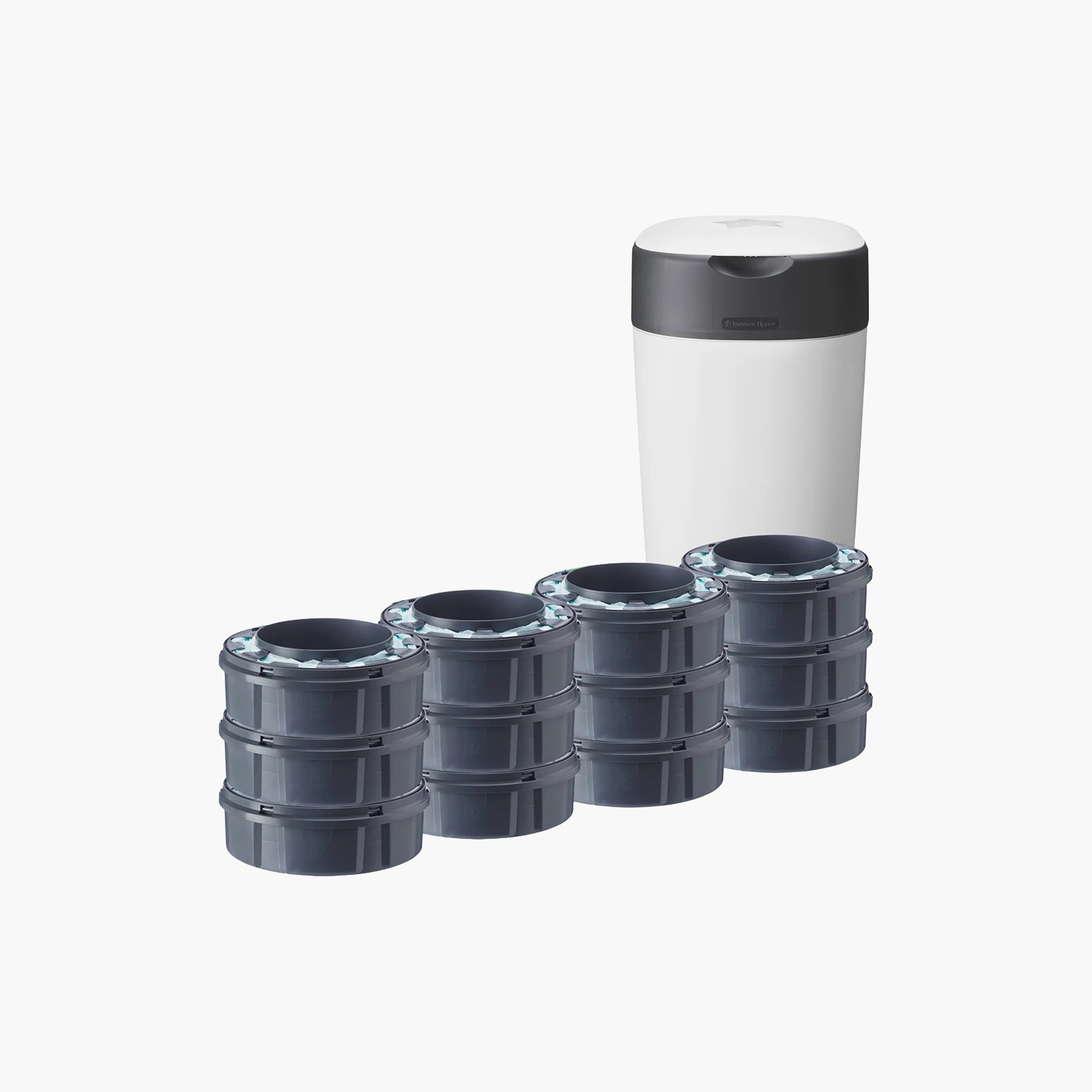 Tommee Tippee Twist & Click Nappy Bin with Refill Cassettes Set-baby-diapering-binsandrefills-image-2