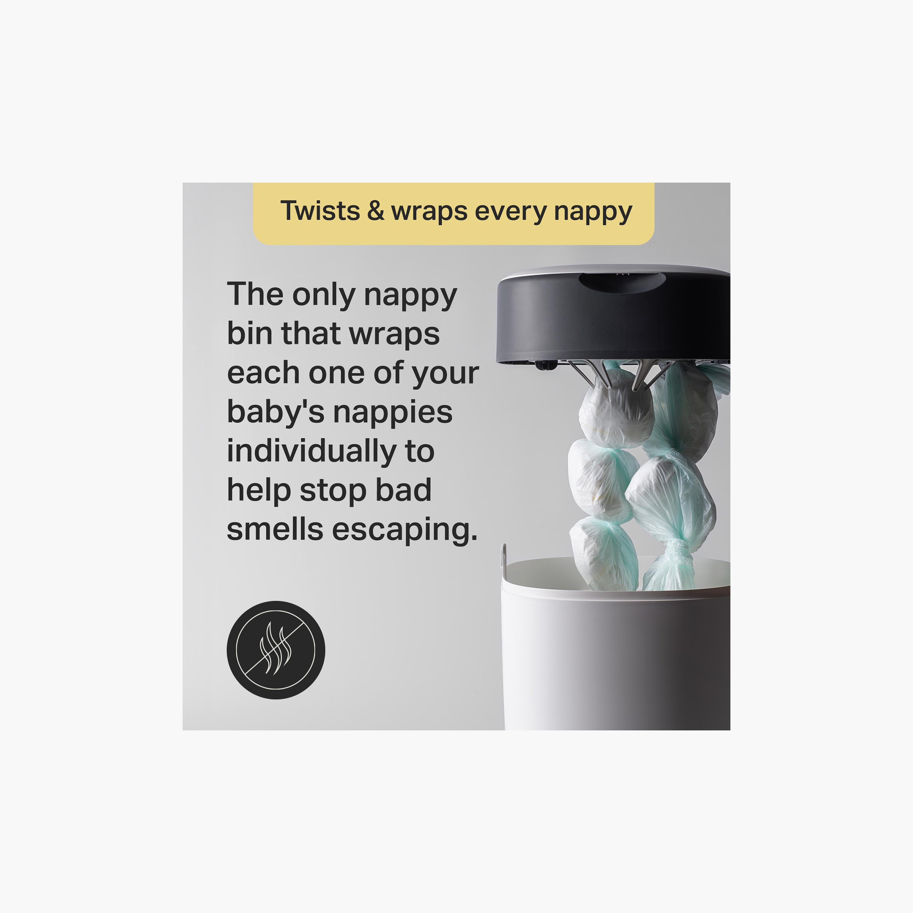 Tommee Tippee Twist & Click Nappy Bin with Refill Cassettes Set-baby-diapering-binsandrefills-image-6