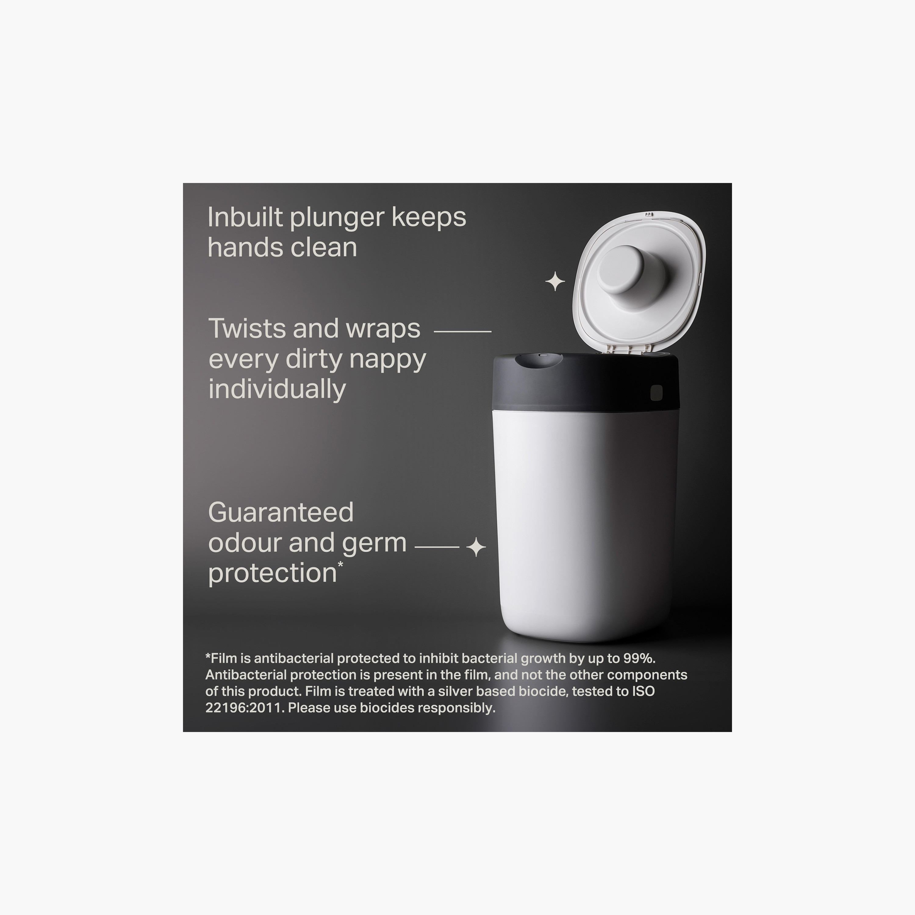 Tommee Tippee Twist & Click Nappy Bin with Refill Cassettes Set-baby-diapering-binsandrefills-image-7
