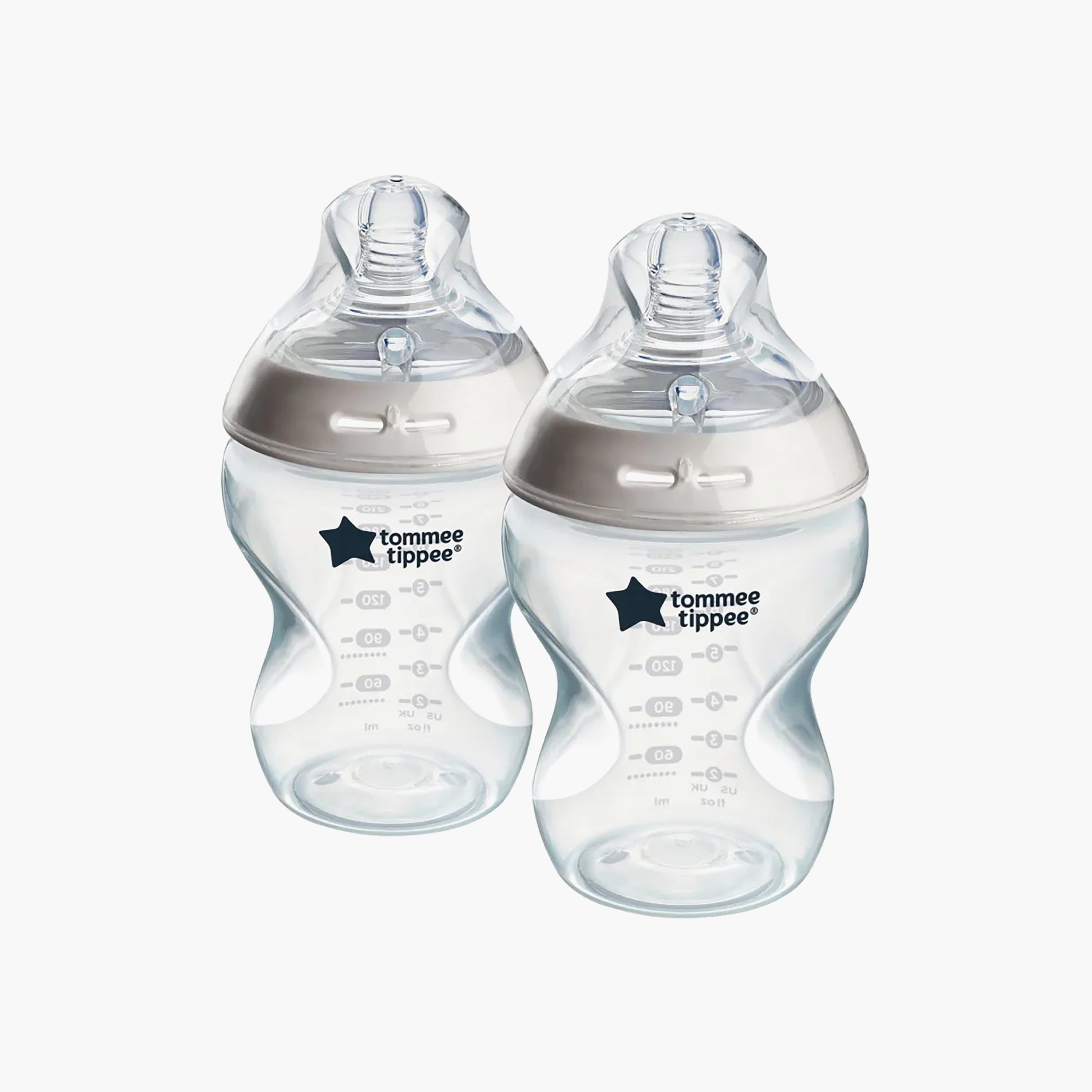 رضّاعة إطعام مضادة للمغص "ناتشورال ستارت" قطعتين من تومي تيبي - 260 + 260 مل-baby-feeding-feedingbottles-bottlesandteats-image-1