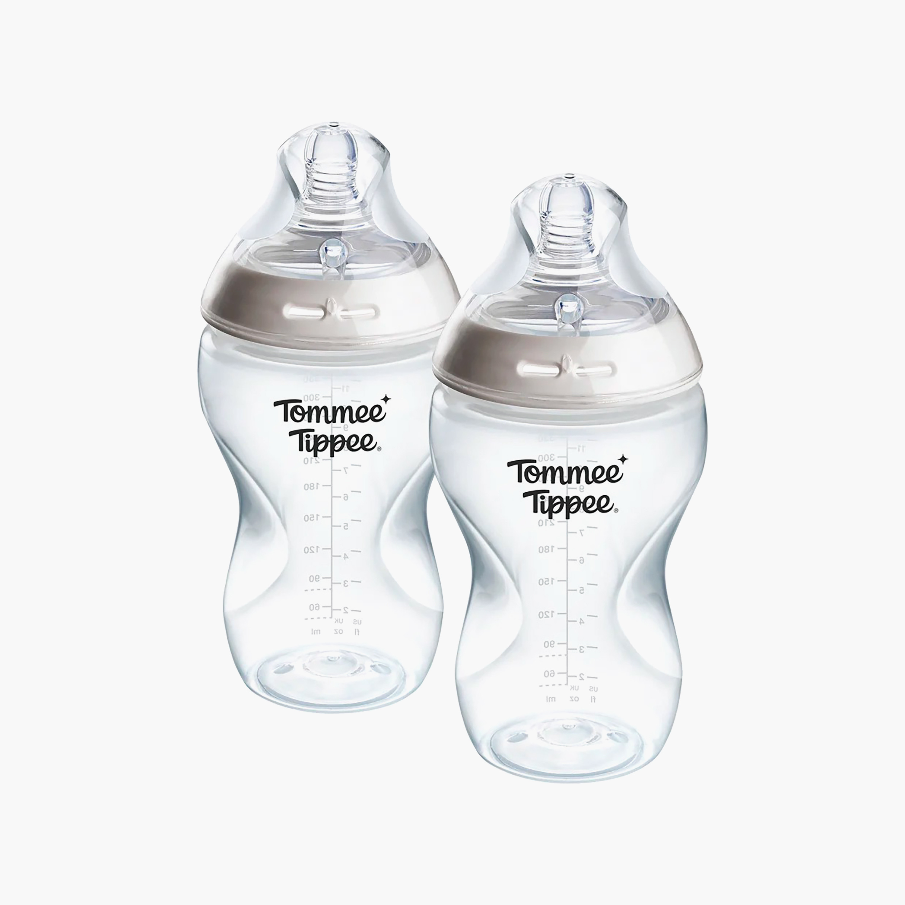 رضّاعة إطعام مضادة للمغص "ناتشورال ستارت" قطعتين من تومي تيبي - 340 + 340 مل-baby-feeding-feedingbottles-bottlesandteats-image-1