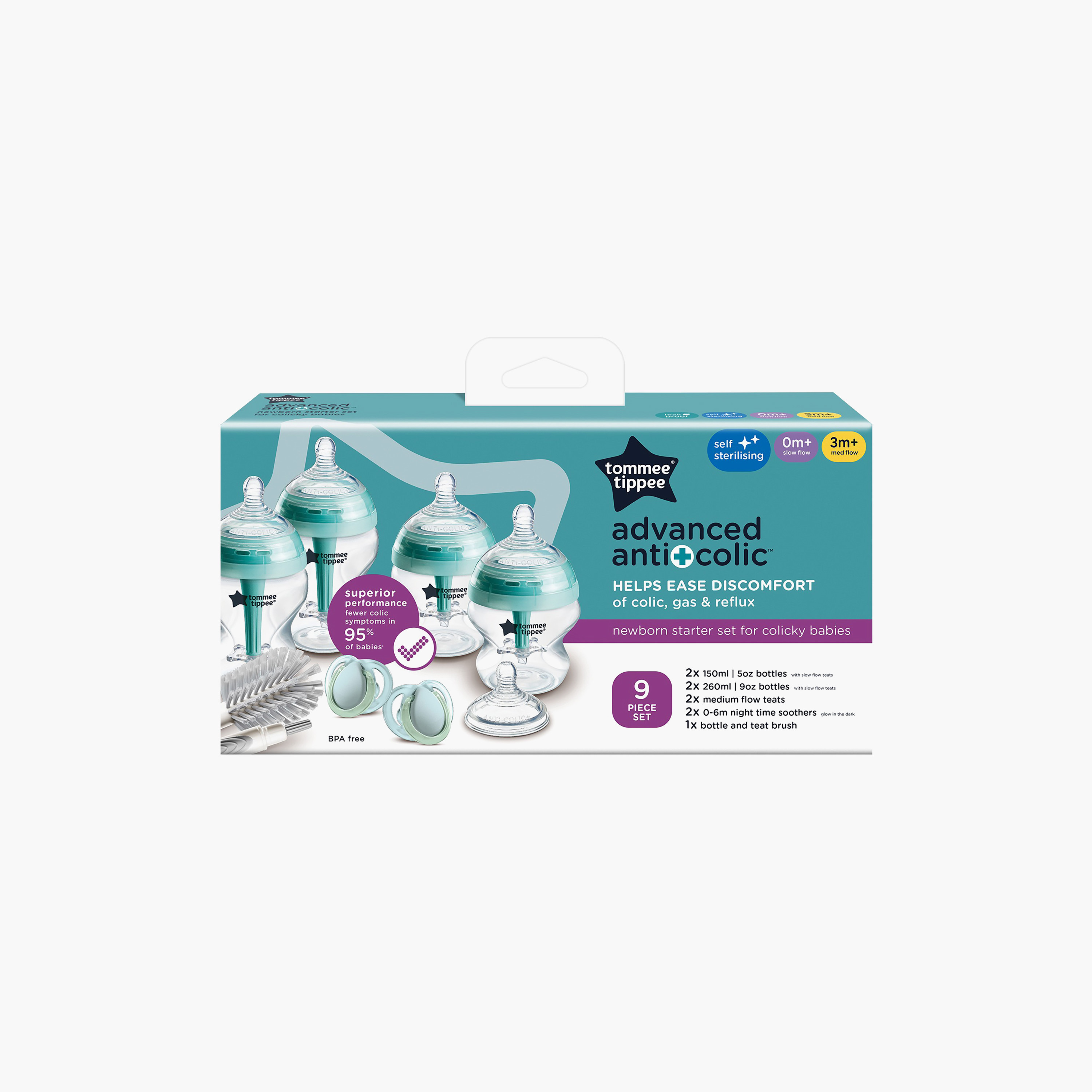 Tommee Tippee 9-Piece Advanced Anti-Colic Newborn Starter Set-baby-feeding-accessories-image-7
