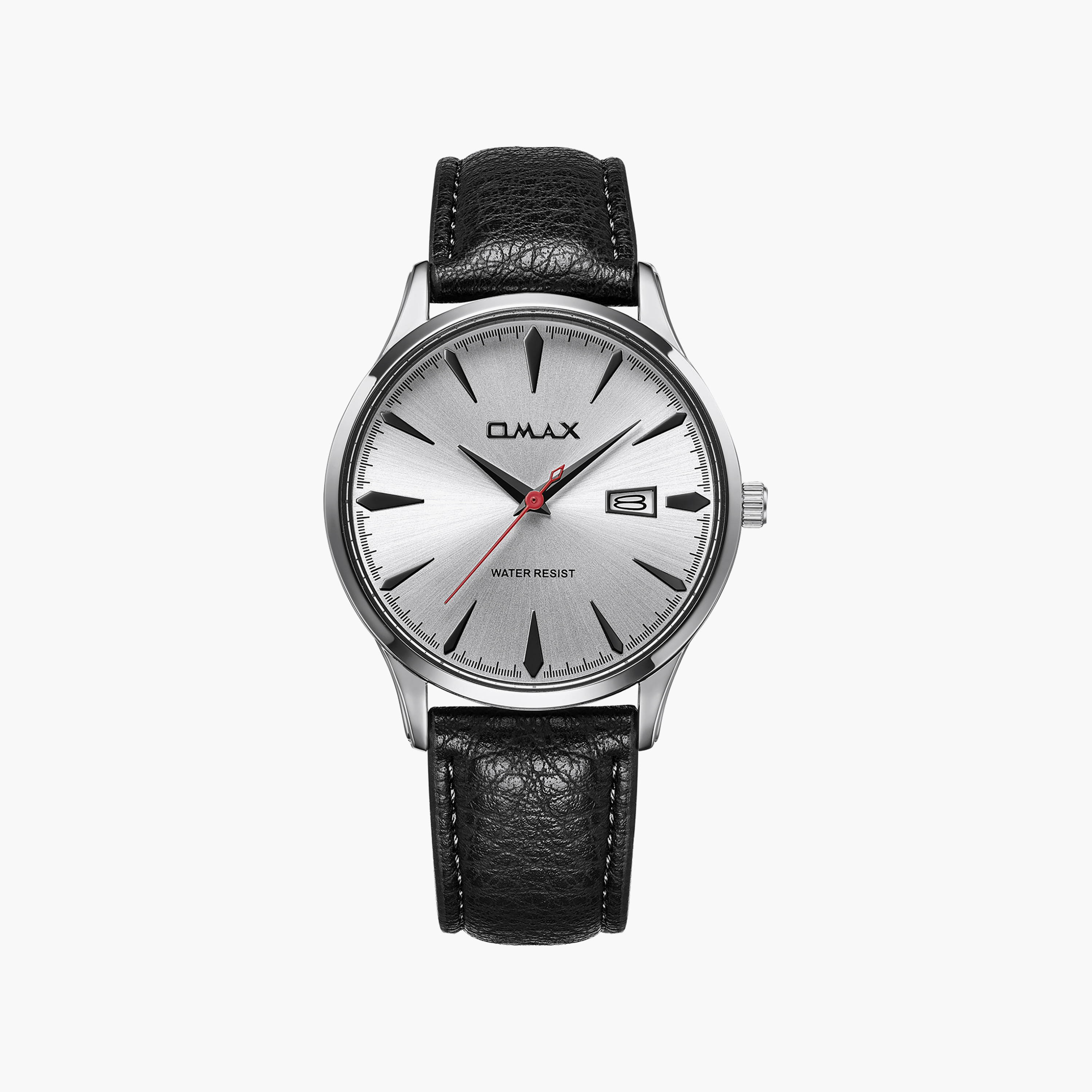 OMAX Men's Silver Round 41 MM Analog Watch | 00SSD009S005-men-watchesandjewellery-watches-image-1