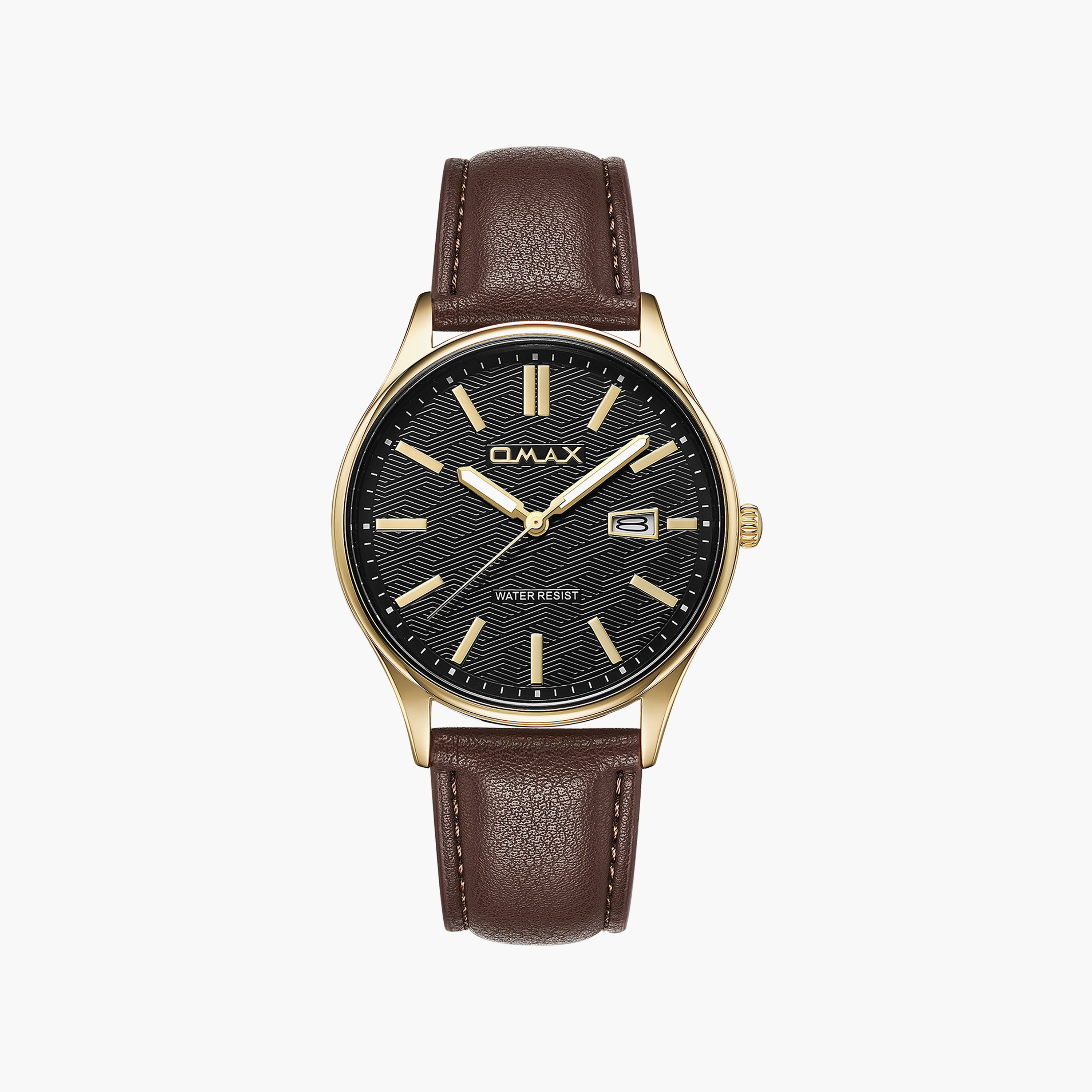 OMAX Men's Black Round 41 MM Analog Watch | 00SSD011G011-men-watchesandjewellery-watches-image-1