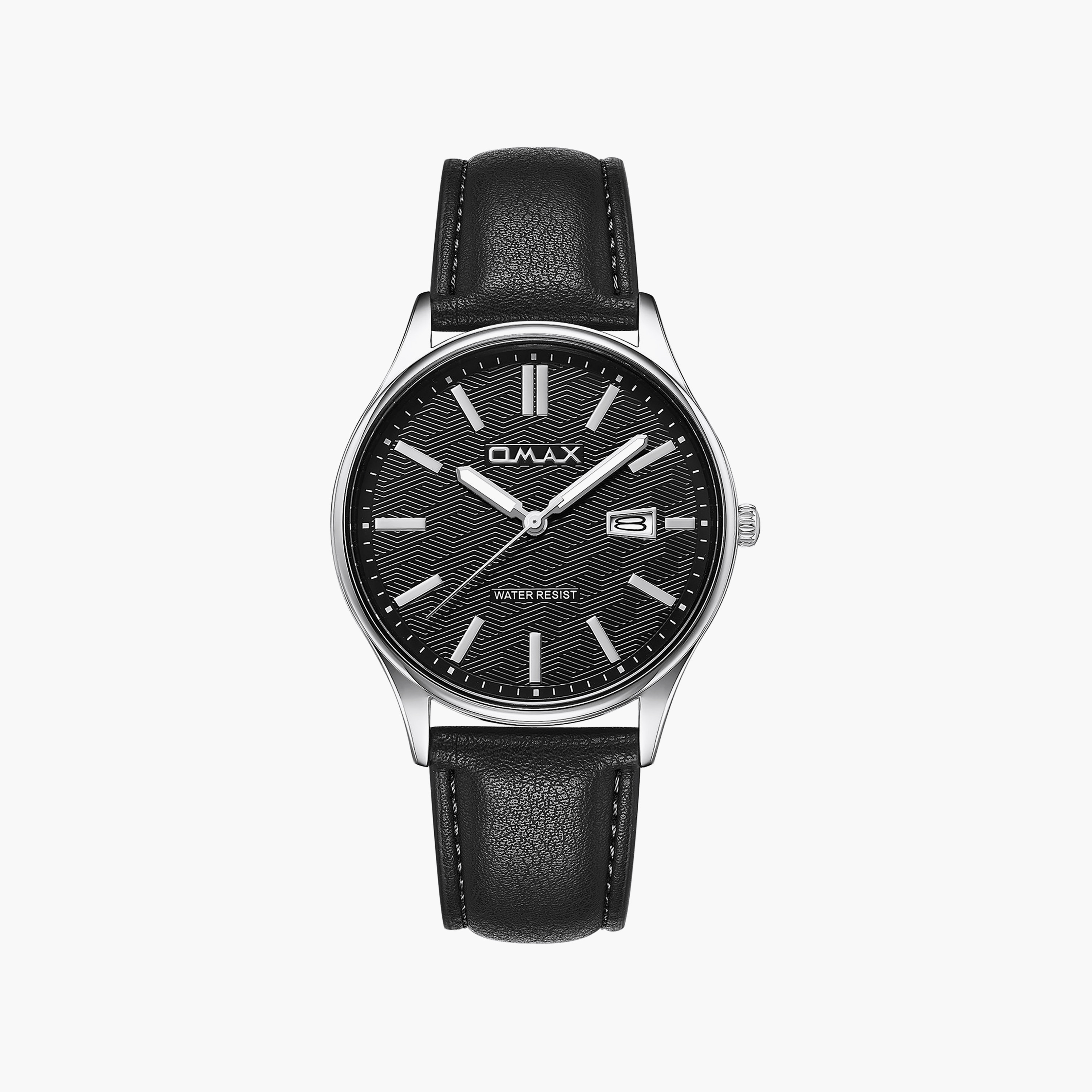 ساعة أوماكس رجالية سوداء دائرية 41 مم تناظرية | 00SSD011S004-men-watchesandjewellery-watches-image-1