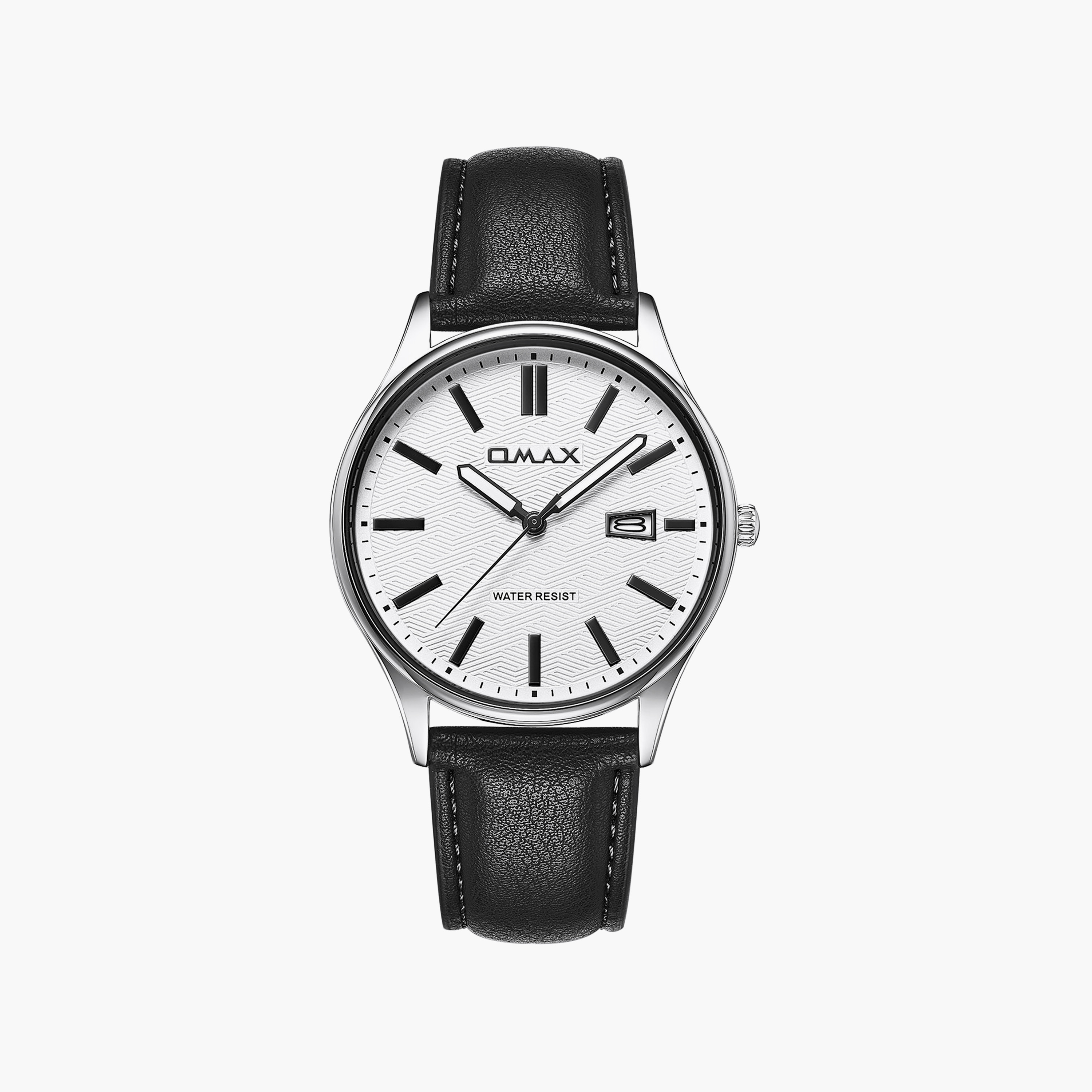 OMAX Men's Silver Round 41 MM Analog Watch | 00SSD011S007-men-watchesandjewellery-watches-image-1