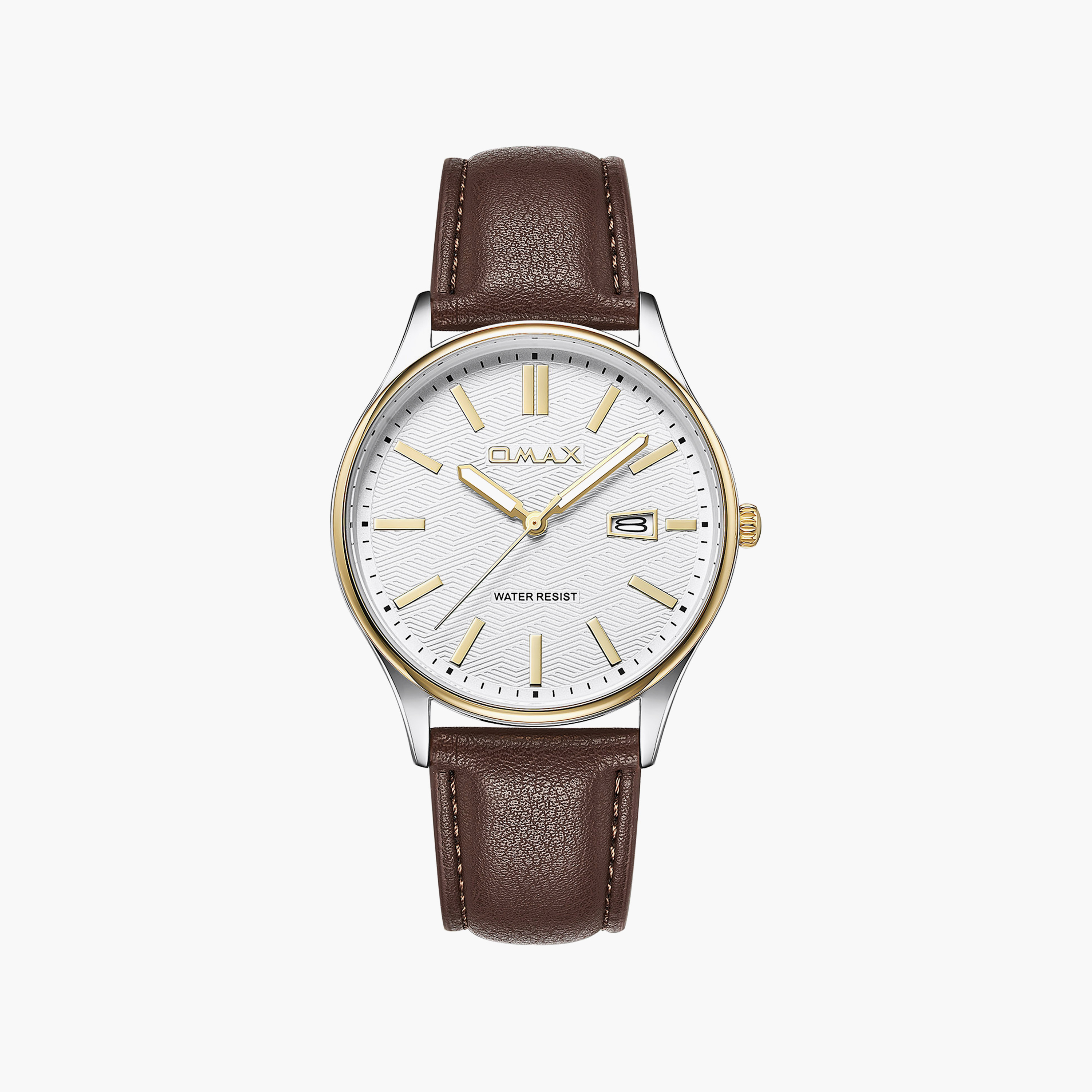 OMAX Men's Silver Round 41 MM Analog Watch | 00SSD011T019-men-watchesandjewellery-watches-image-1