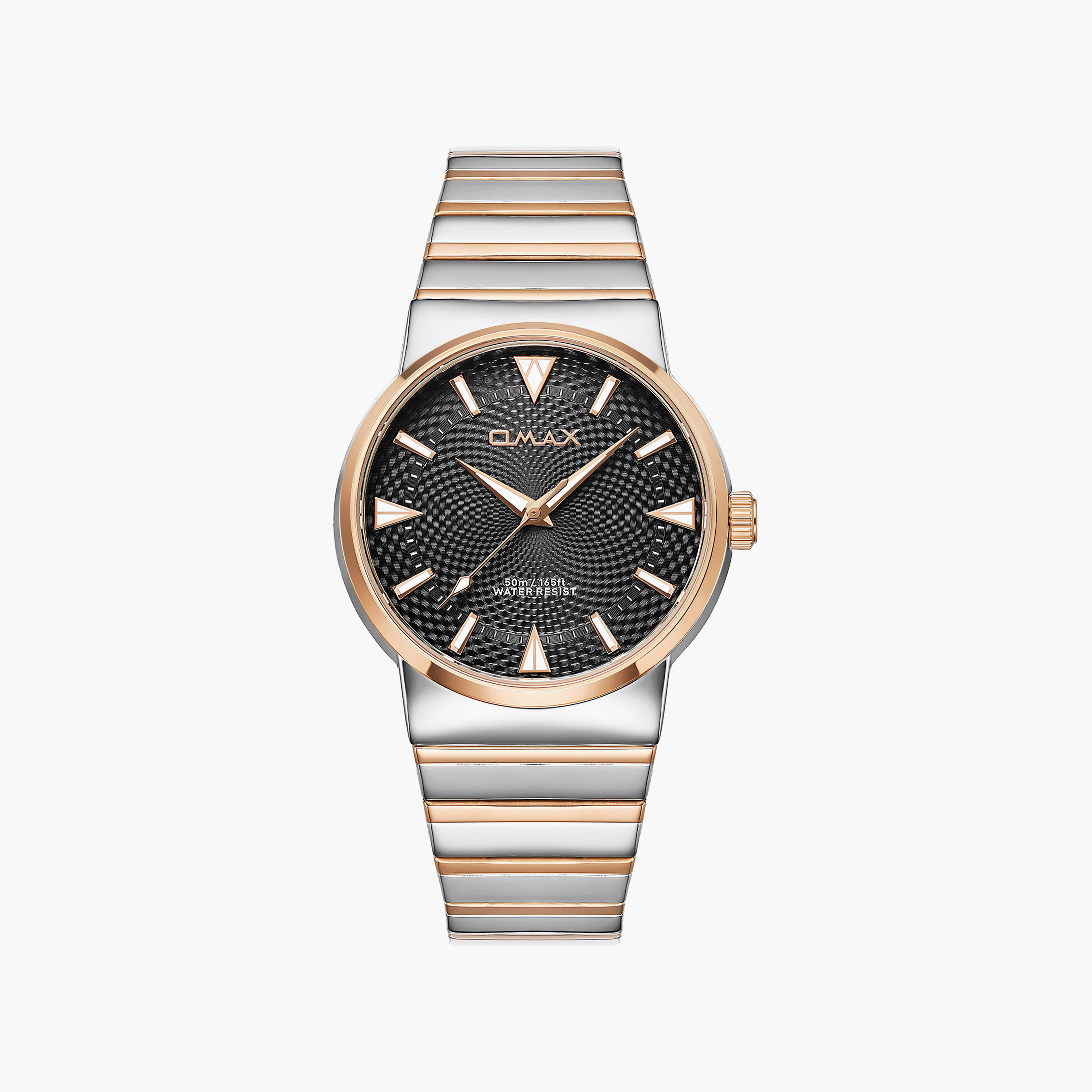 OMAX Men's Black Round 42 MM Analog Watch | 00CMM005N027-men-watchesandjewellery-watches-image-1