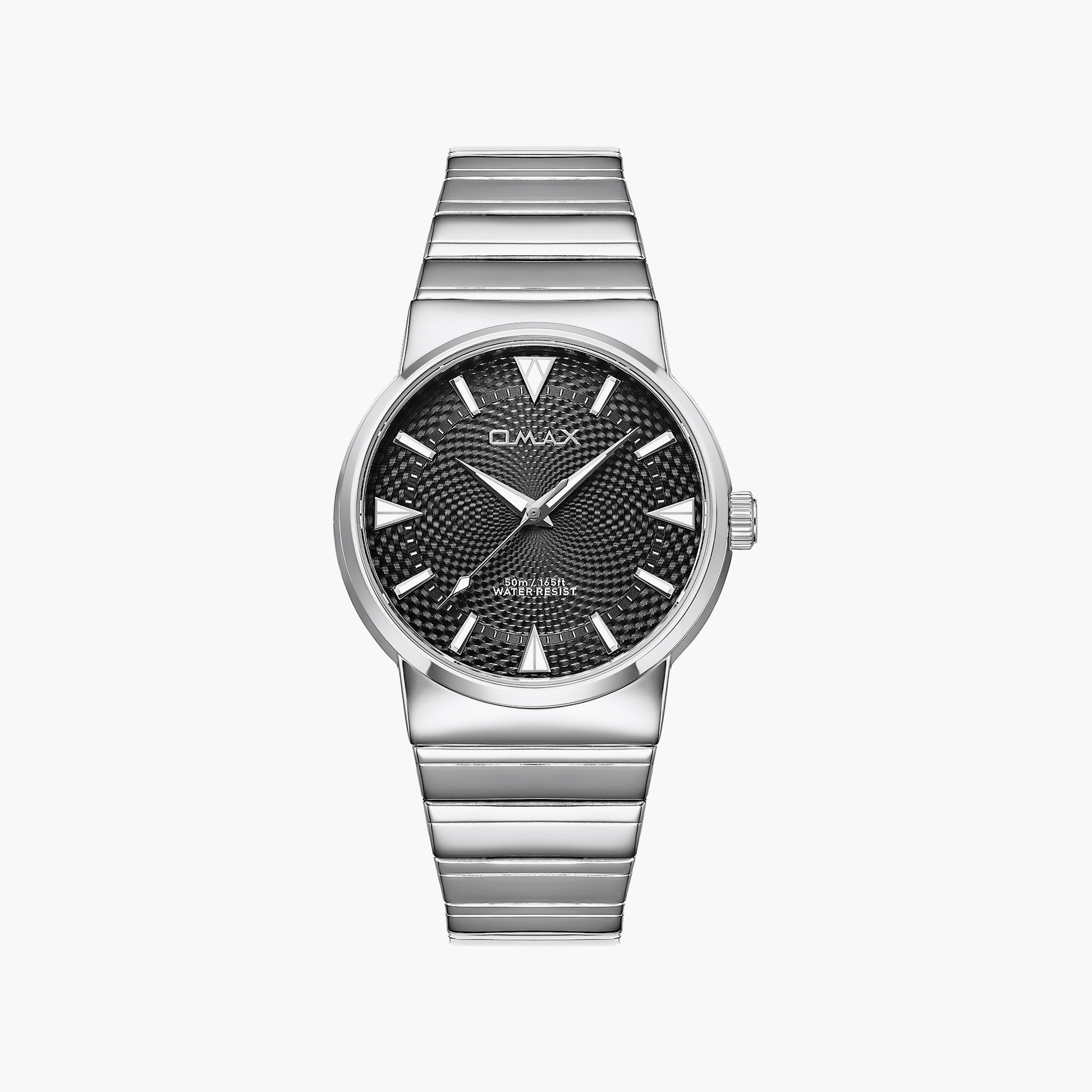 OMAX Men's Black Round 42 MM Analog Watch | 00CMM005S003-men-watchesandjewellery-watches-image-1