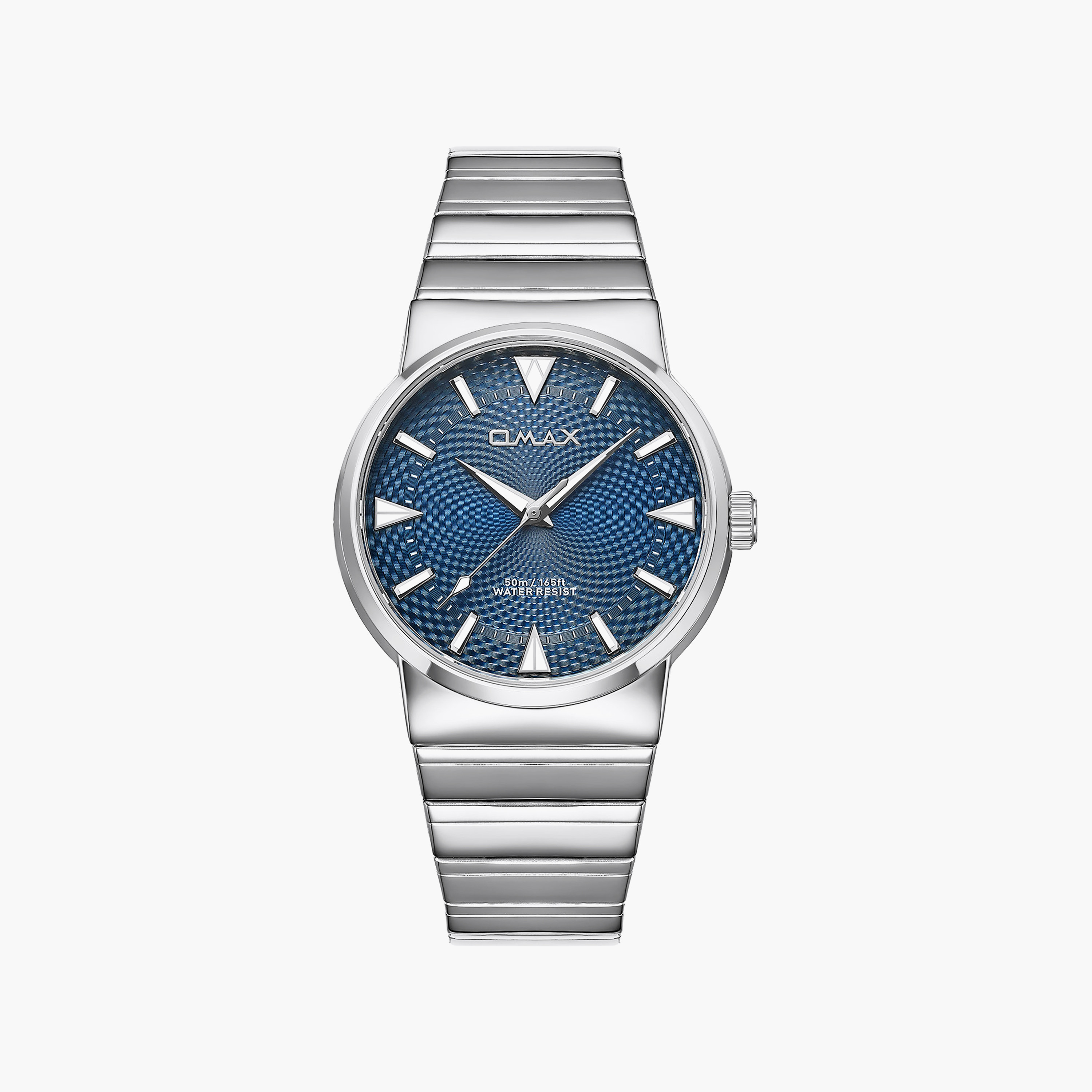 ساعة أوماكس رجالية زرقاء دائرية 42 مم تناظرية | 00CMM005S006-men-watchesandjewellery-watches-image-1