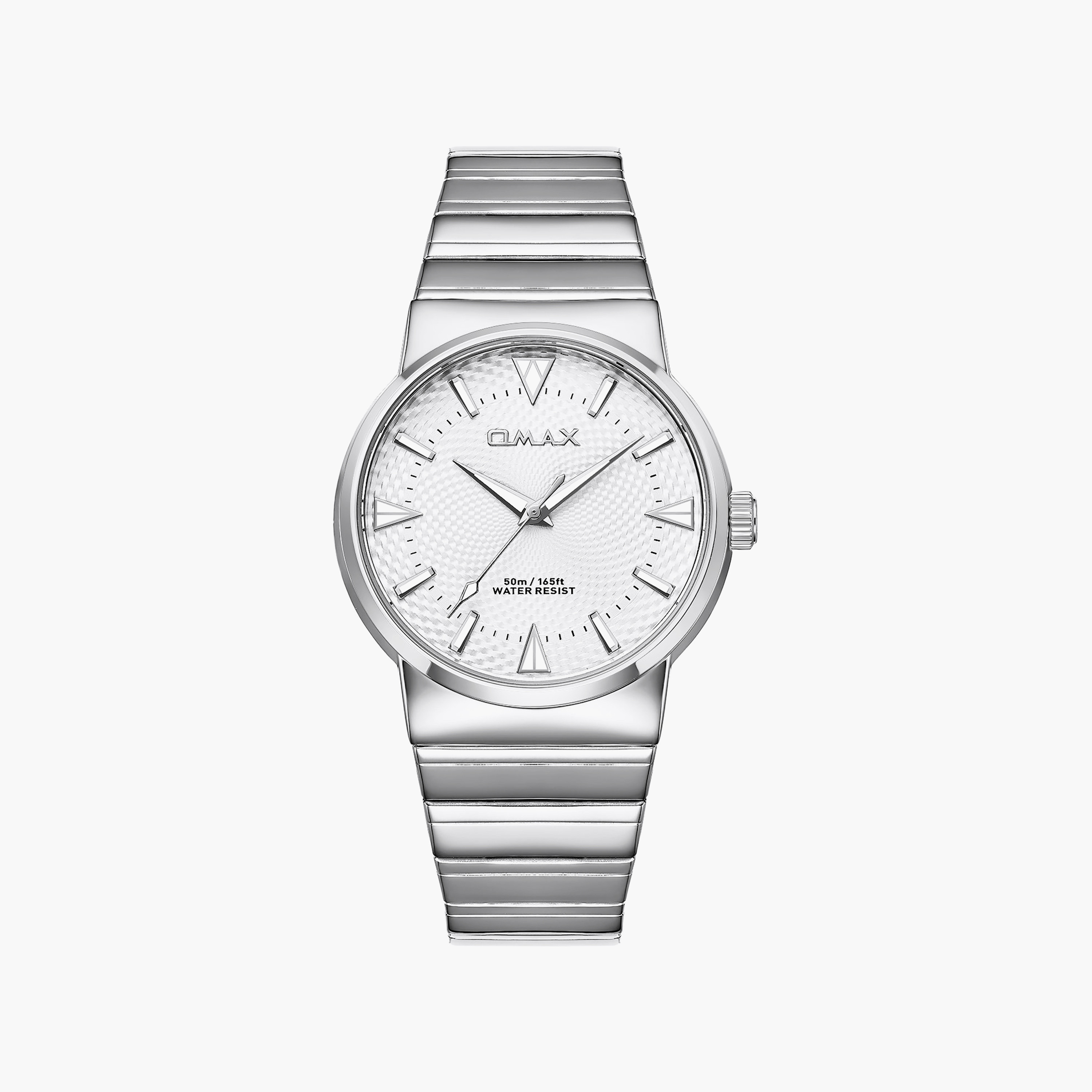 OMAX Men's Silver Round 42 MM Analog Watch | 00CMM005S033-men-watchesandjewellery-watches-image-1