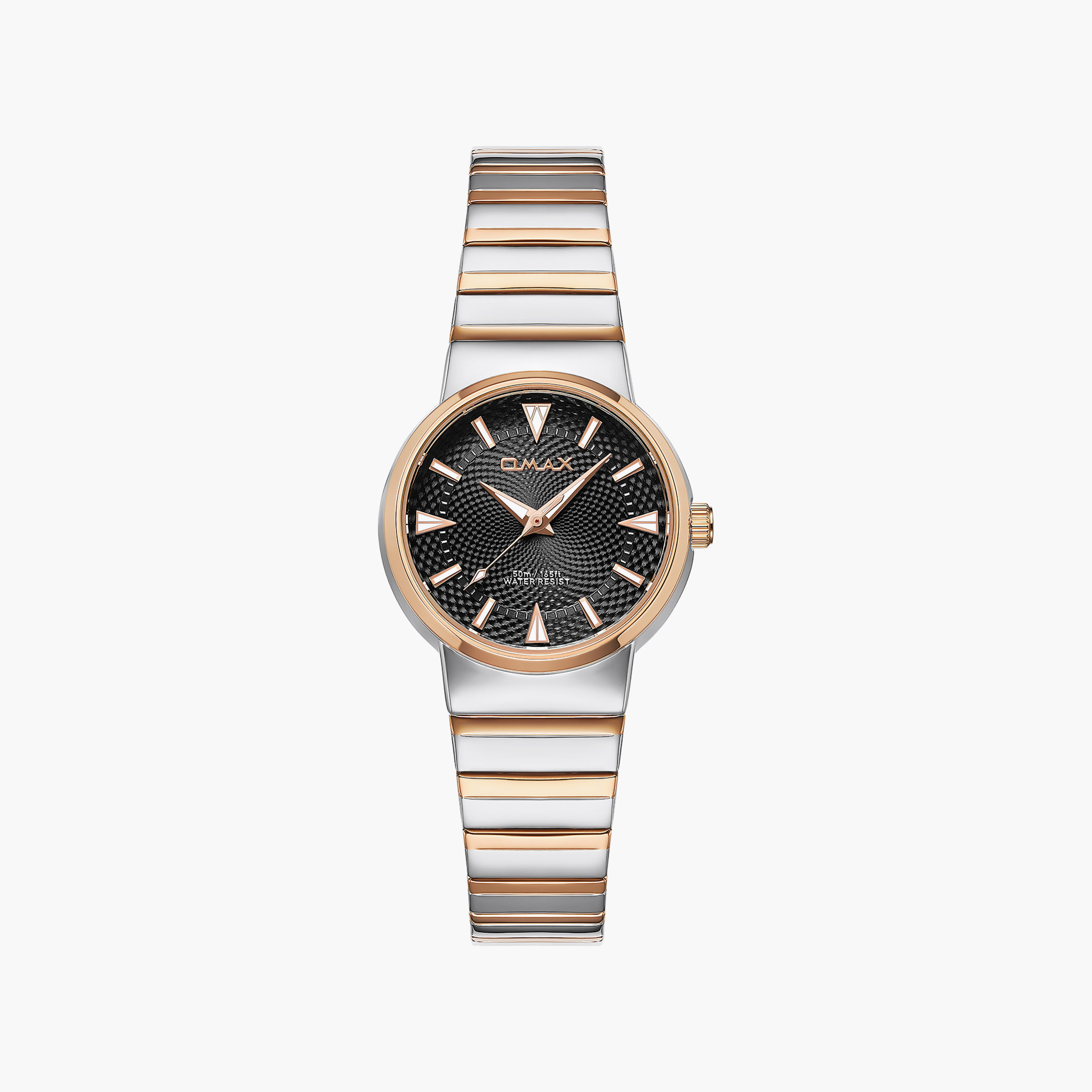 OMAX Women's Black Round 32 MM Analog Watch | 00CMM006N027-women-watchesandjewellery-watches-image-1