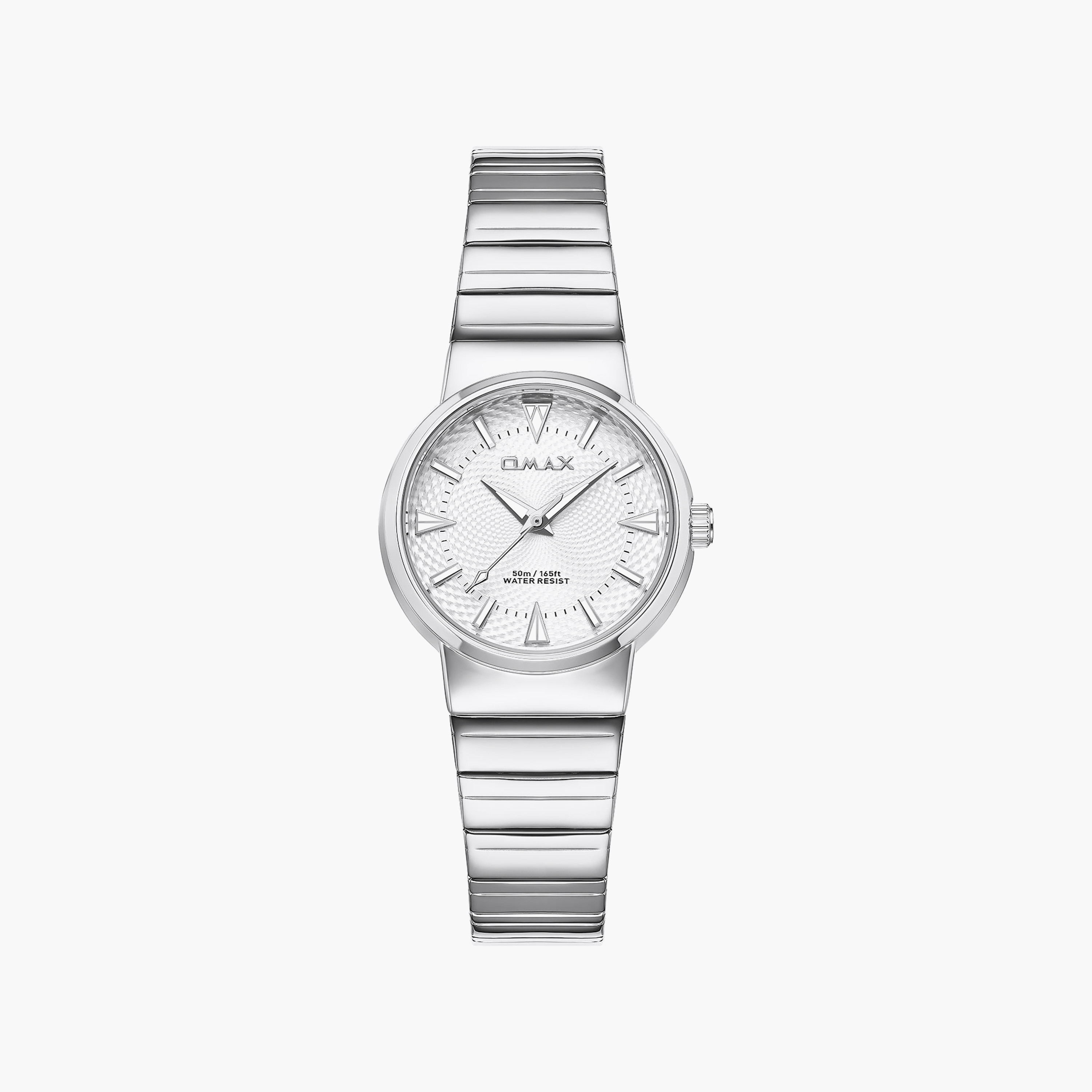 ساعة أوماكس النسائية الفضية المستديرة مقاس 32 مم تناظرية | 00CMM006S033-women-watchesandjewellery-watches-image-1