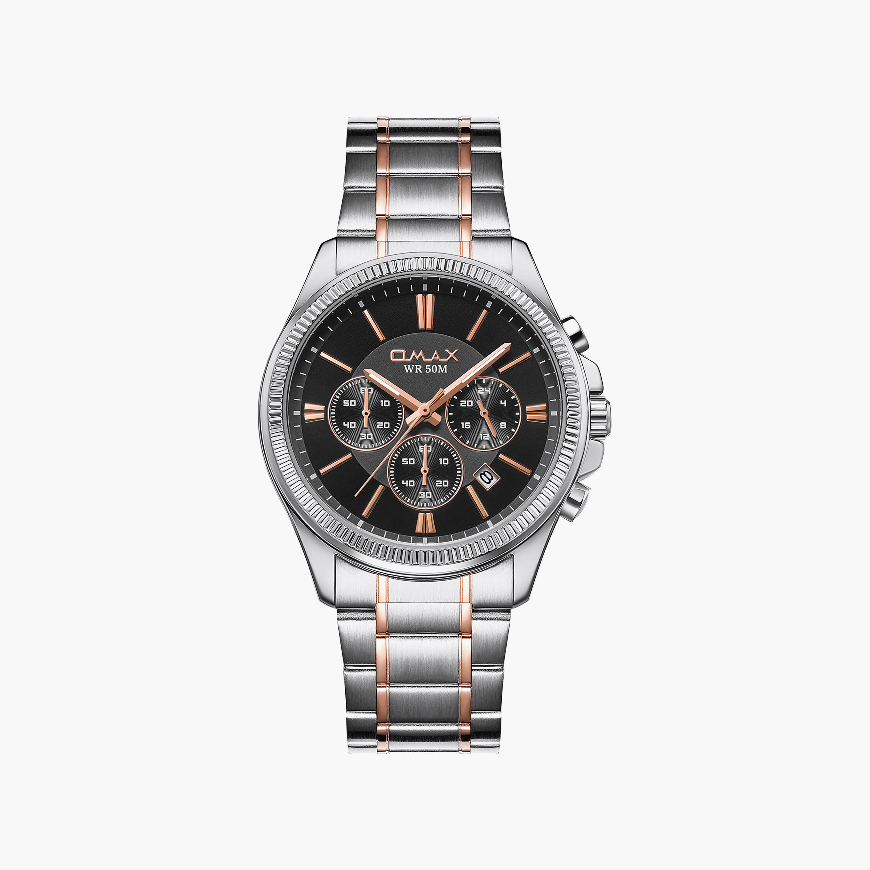 OMAX Men's Black Round 42 MM Analog Watch | 00CFM101N026-men-watchesandjewellery-watches-image-1