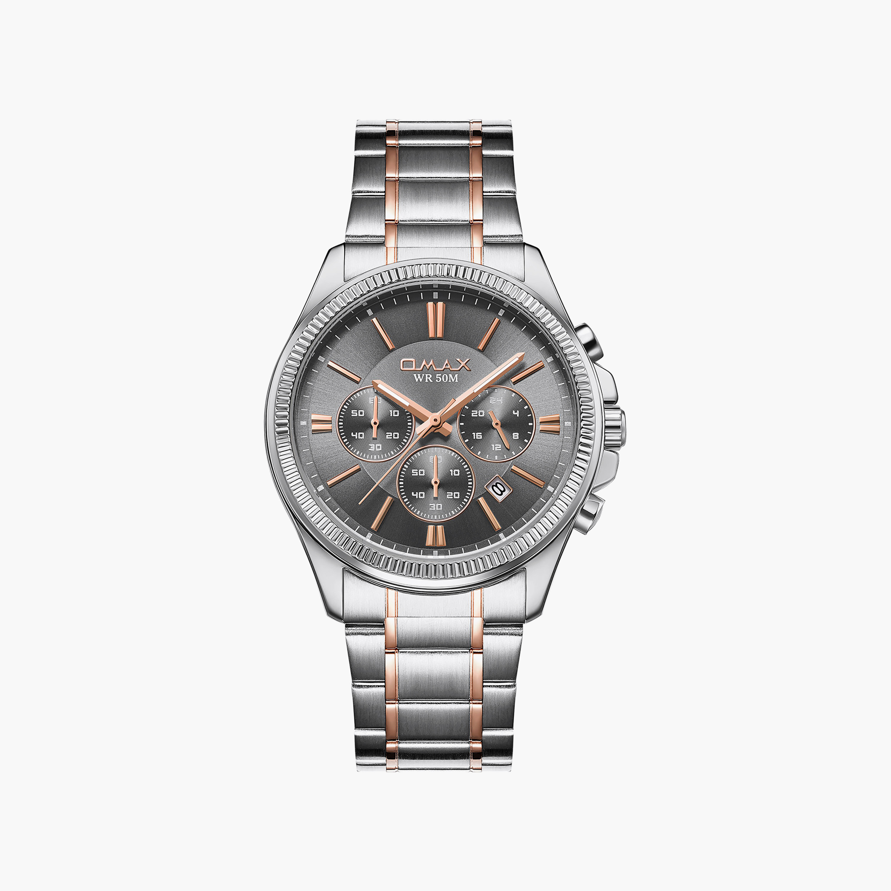 OMAX Men's Grey Round 42 MM Analog Watch | 00CFM101N029-men-watchesandjewellery-watches-image-1