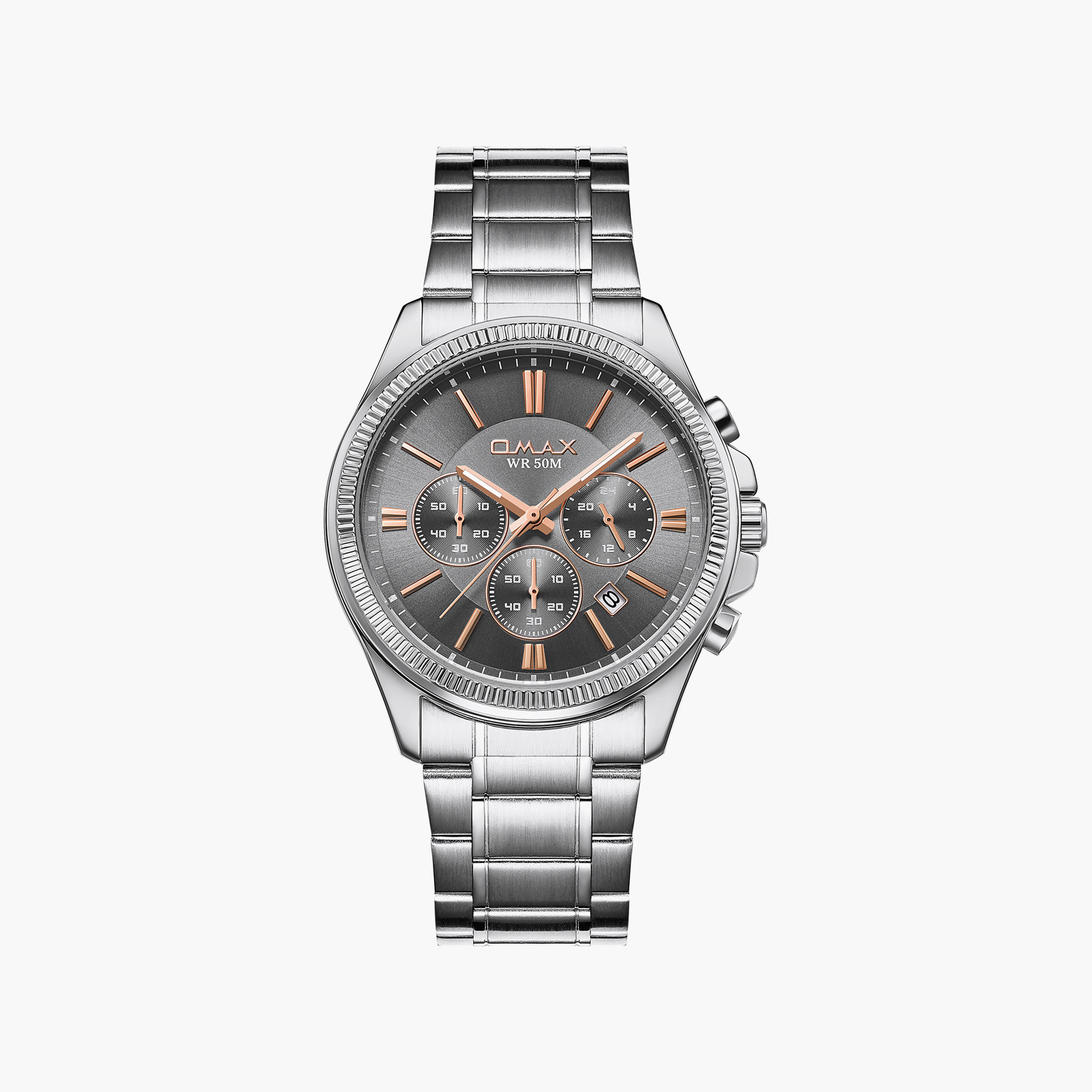 OMAX Men's Grey Round 42 MM Analog Watch | 00CFM101S005-men-watchesandjewellery-watches-image-1