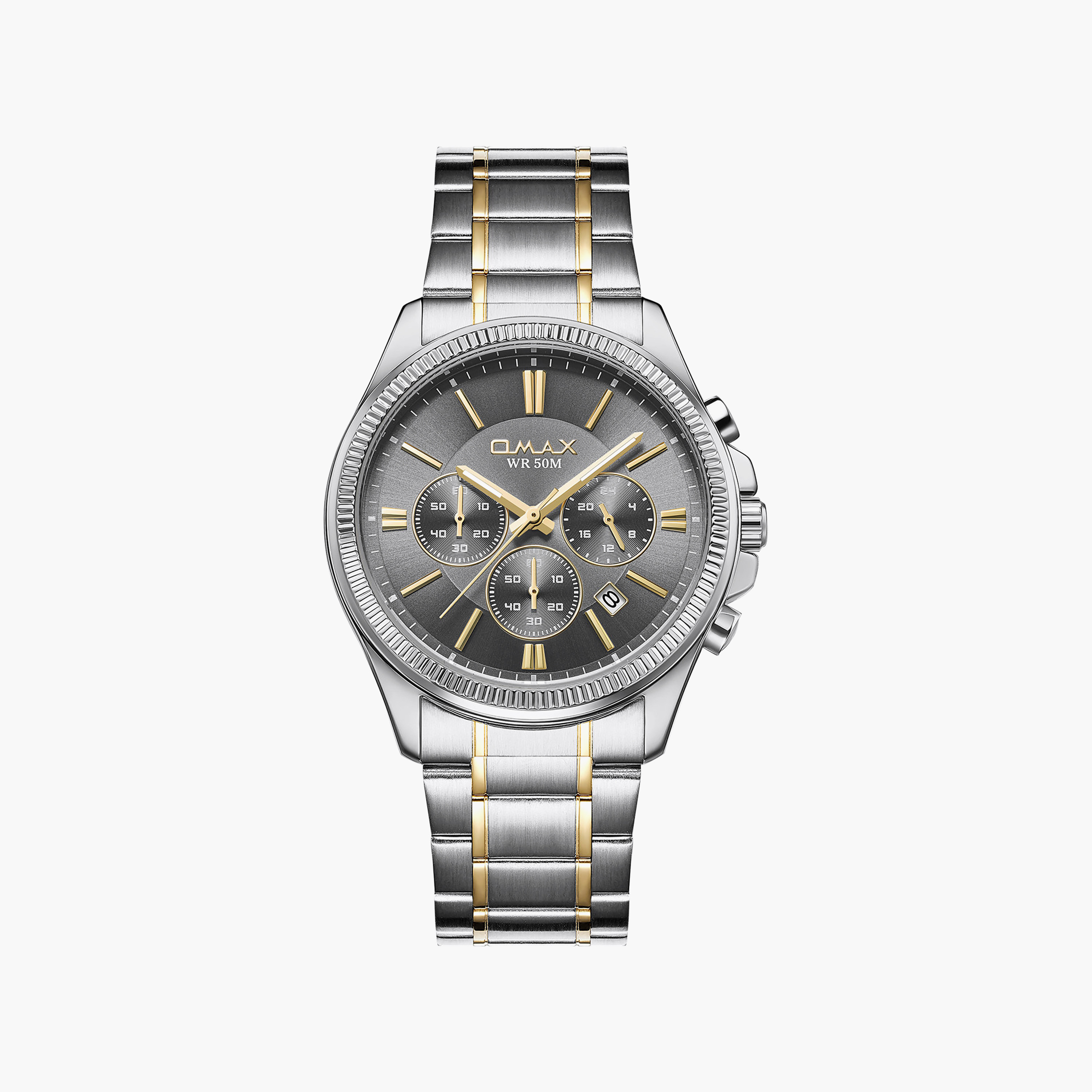 OMAX Men's Grey Round 42 MM Analog Watch | 00CFM101T013-men-watchesandjewellery-watches-image-1