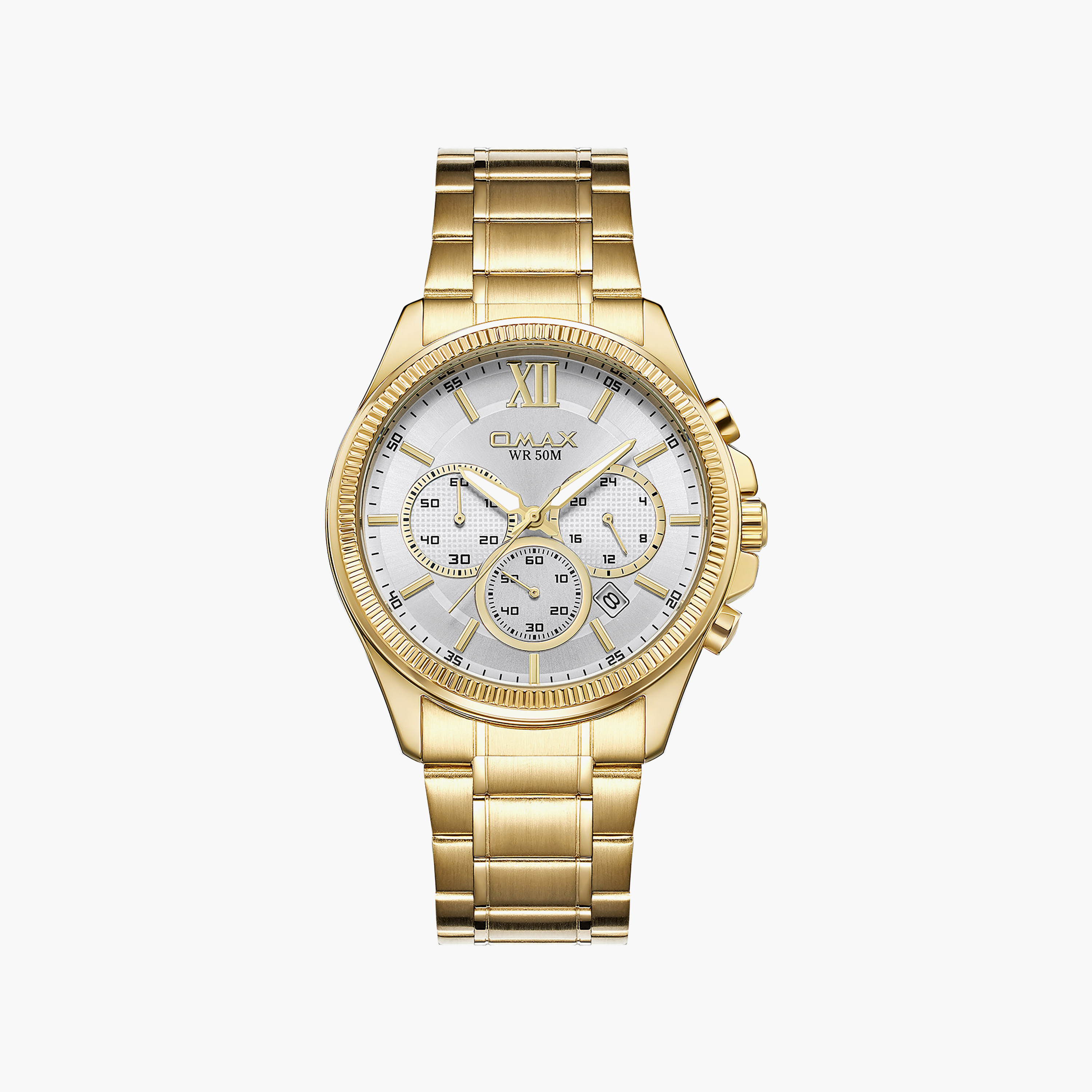 OMAX Men's Silver Round 42 MM Analog Watch | 00CFM103G018-men-watchesandjewellery-watches-image-1