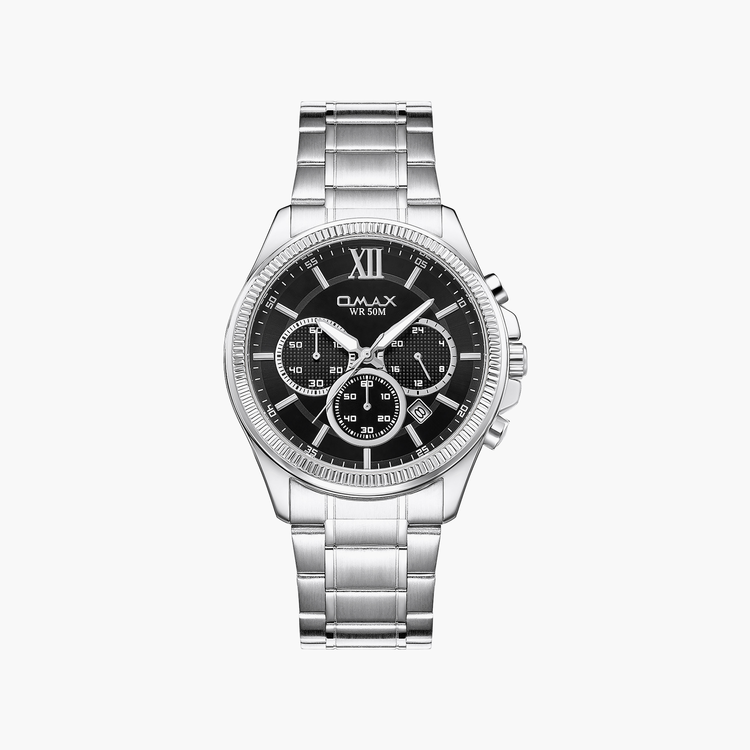 OMAX Men's Black Round 42 MM Analog Watch | 00CFM103S001-men-watchesandjewellery-watches-image-1
