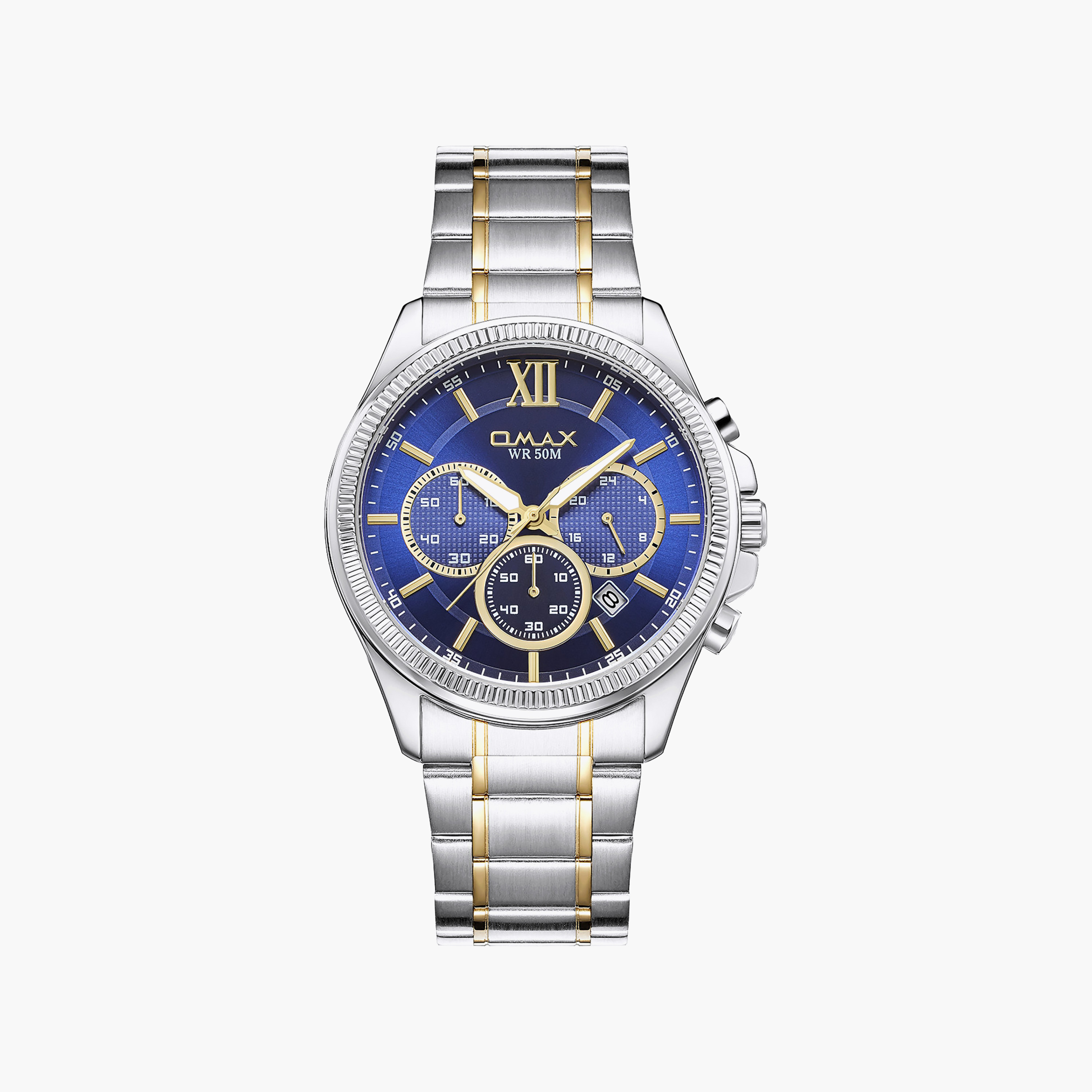 ساعة أوماكس رجالية زرقاء دائرية 42 مم تناظرية | 00CFM103T014-men-watchesandjewellery-watches-image-1