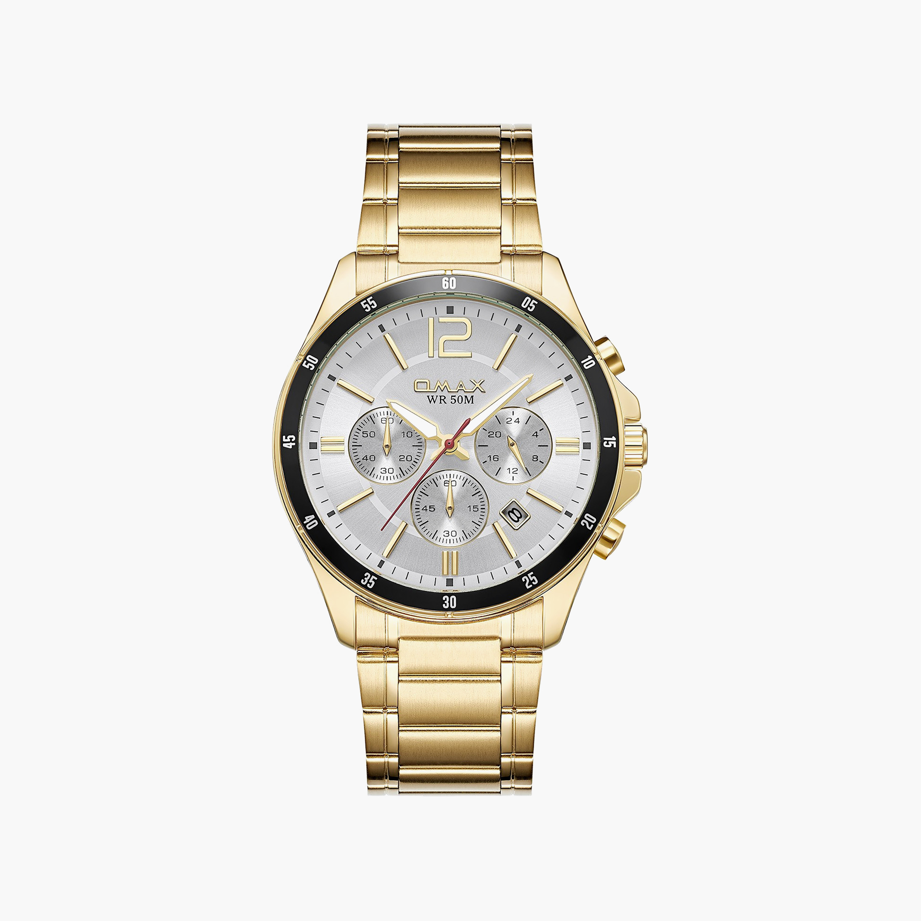 OMAX Men's Silver Round 42 MM Analog Watch | 00CFM105G017-men-watchesandjewellery-watches-image-1