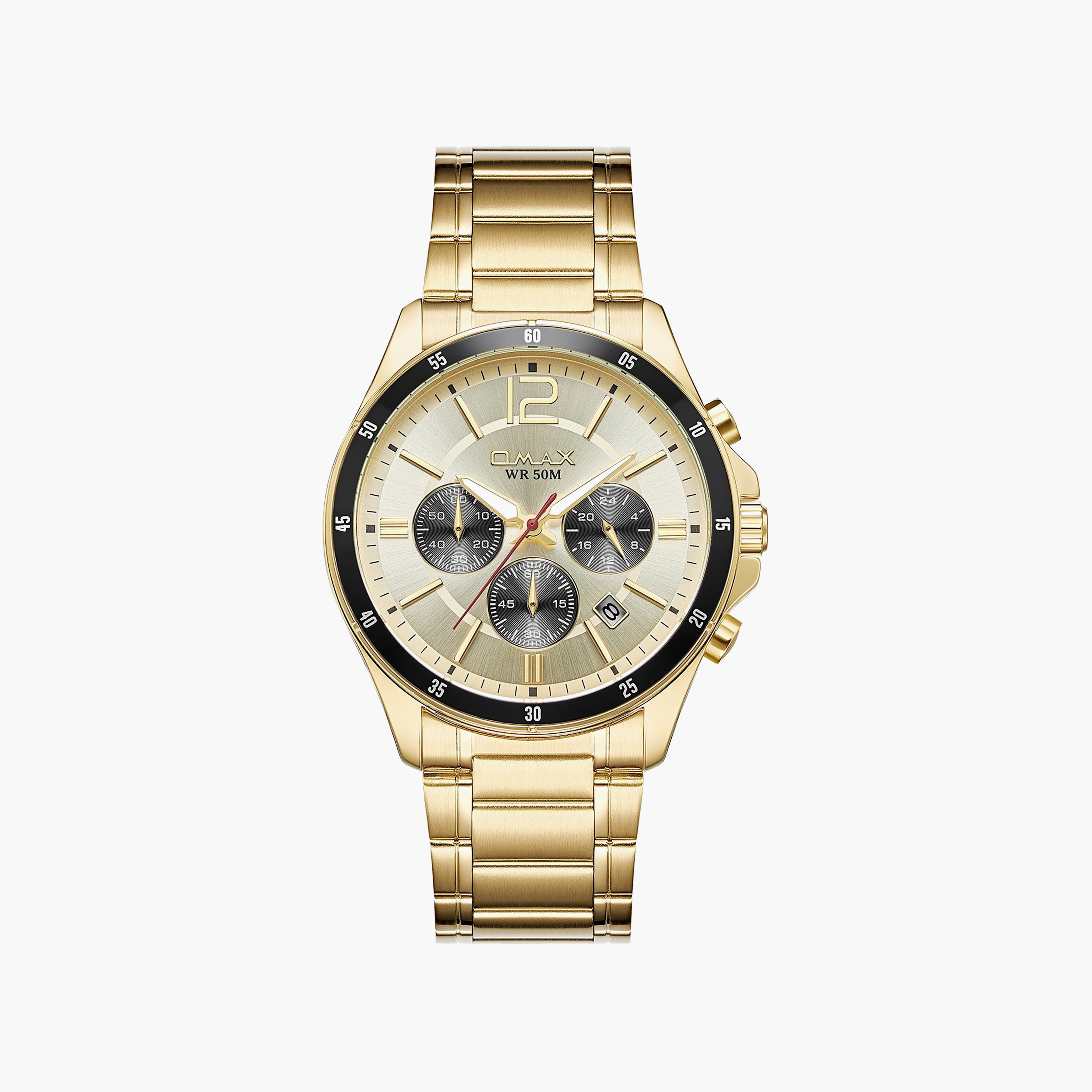 OMAX Men's Yellow Round 42 MM Analog Watch | 00CFM105G023-men-watchesandjewellery-watches-image-1