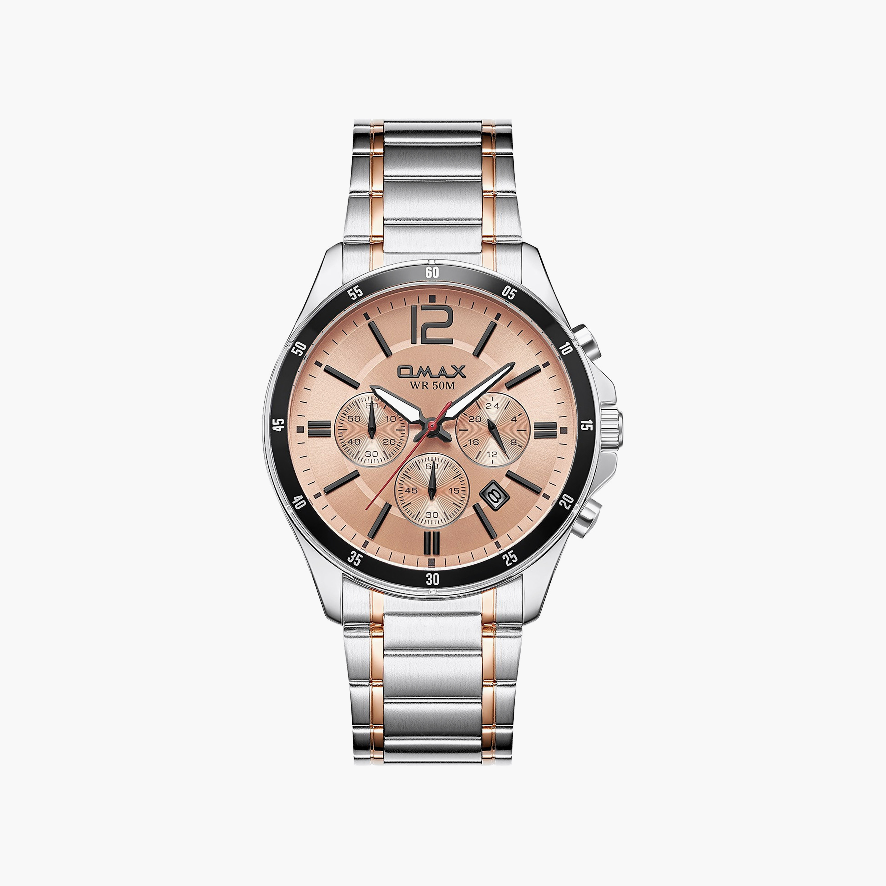 OMAX Men's Pink Round 42 MM Analog Watch | 00CFM105N030-men-watchesandjewellery-watches-image-1