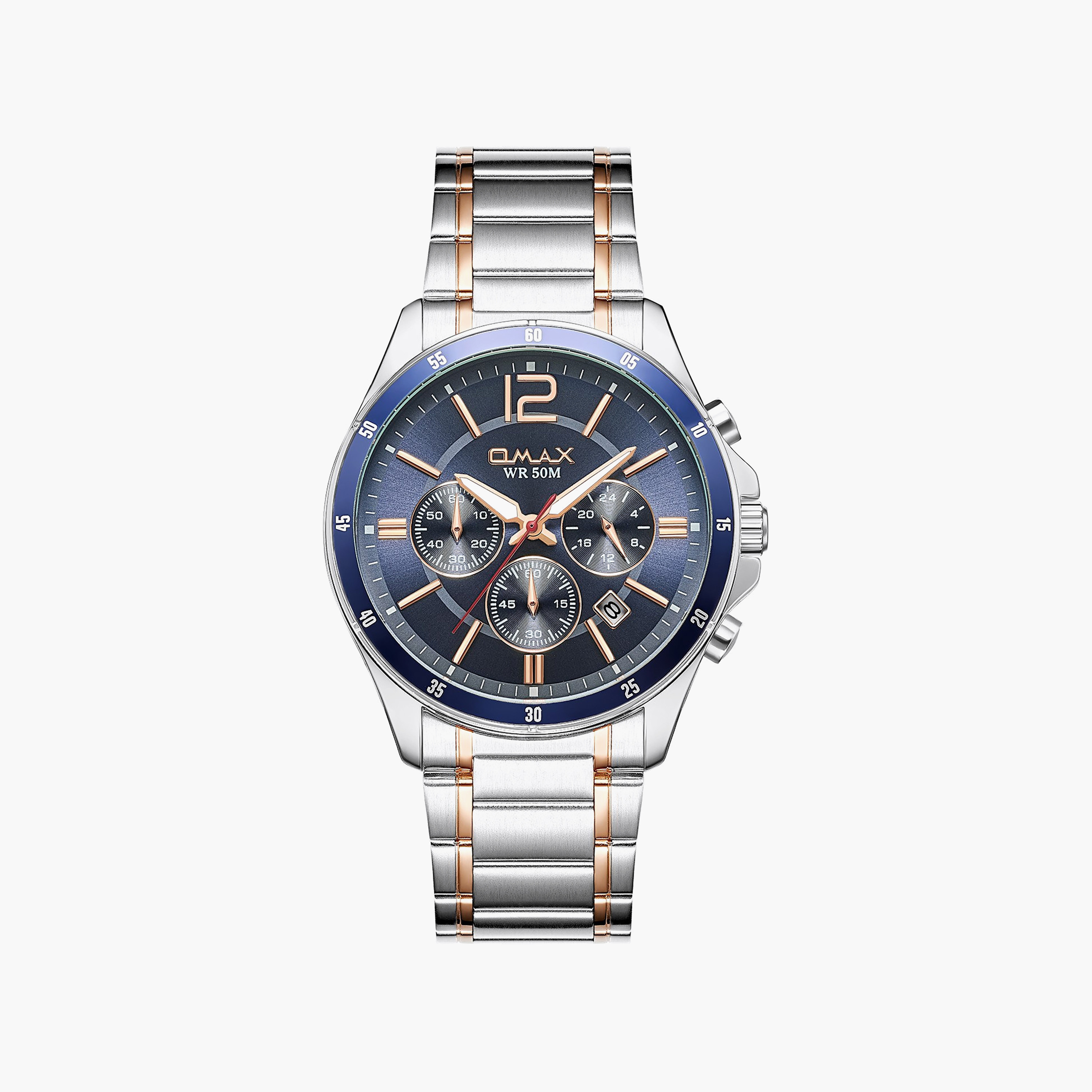 OMAX Men's Dark Blue Round 42 MM Analog Watch | 00CFM105N032-men-watchesandjewellery-watches-image-1