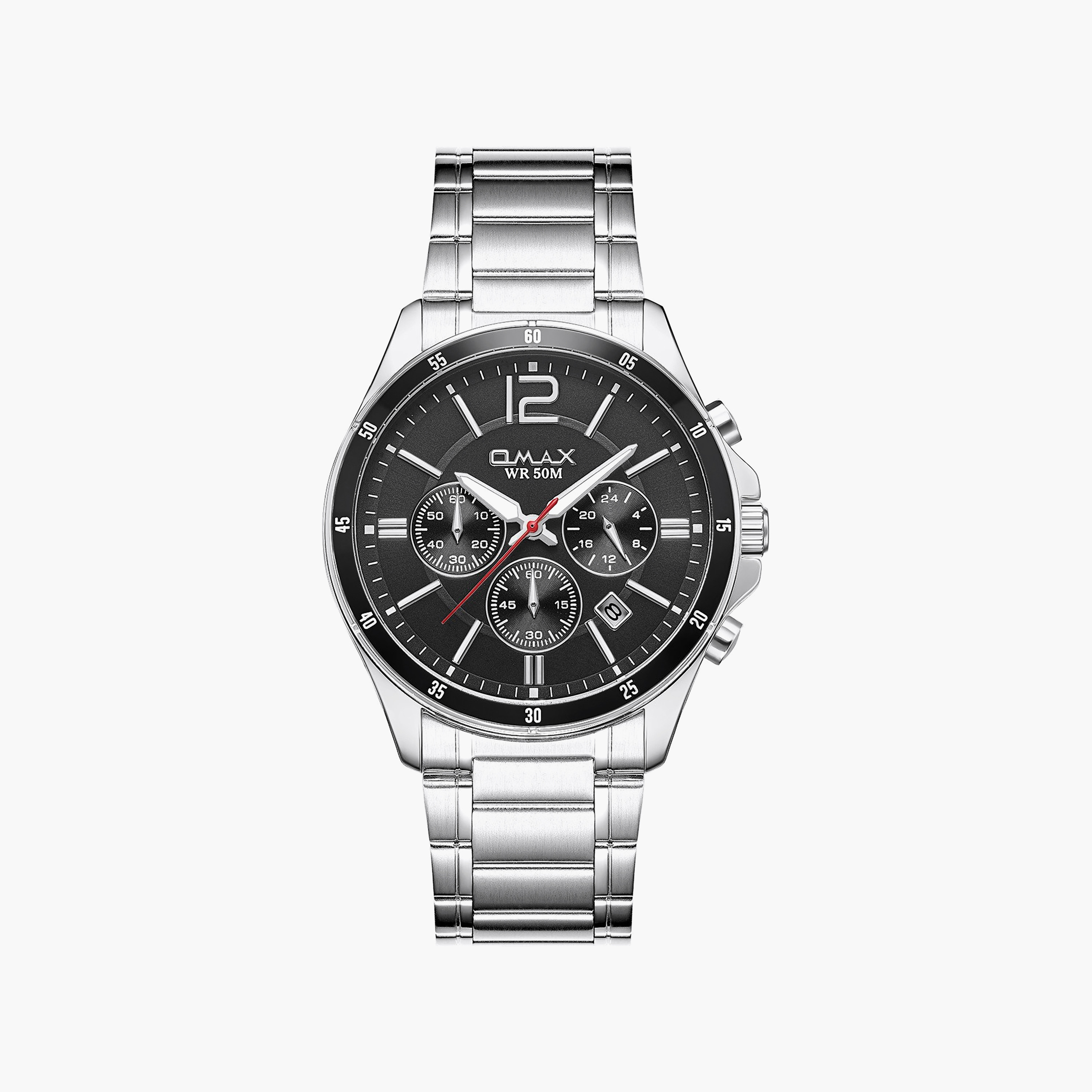 OMAX Men's Black Round 42 MM Analog Watch | 00CFM105S004-men-watchesandjewellery-watches-image-1