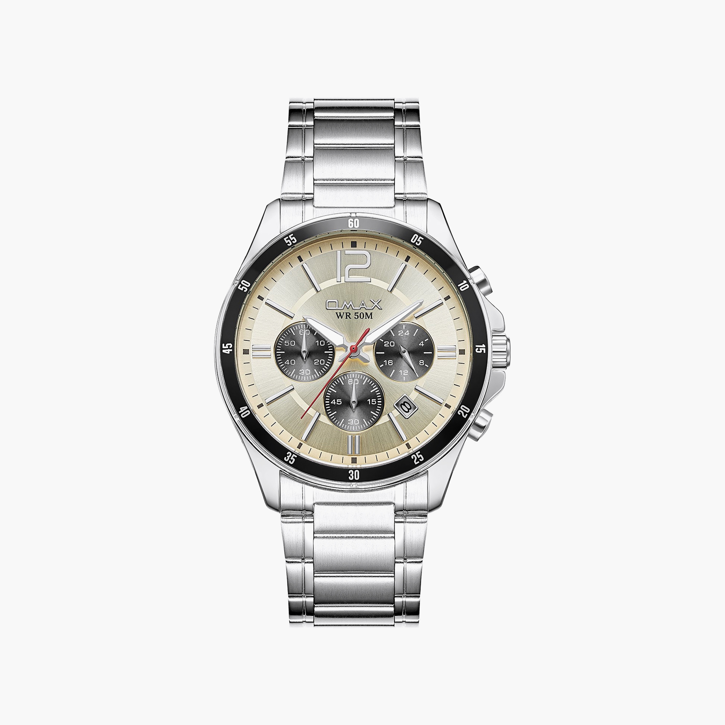 OMAX Men's Yellow Round 42 MM Analog Watch | 00CFM105S007-men-watchesandjewellery-watches-image-1