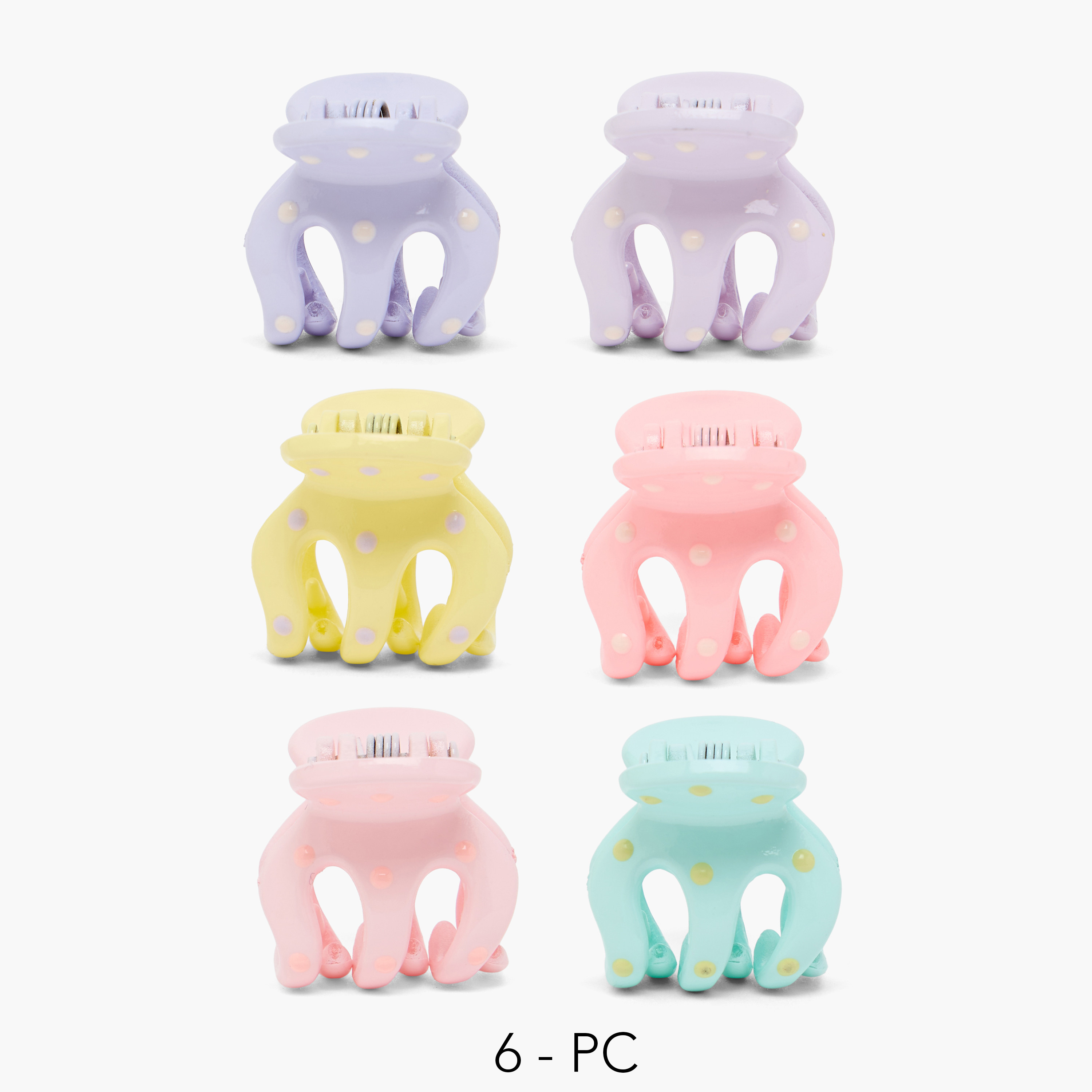 مشابك شعر بطبعات نقاط من تشارمز - طقم من 3 قطع-girls-accessories-hairaccessories-image-1