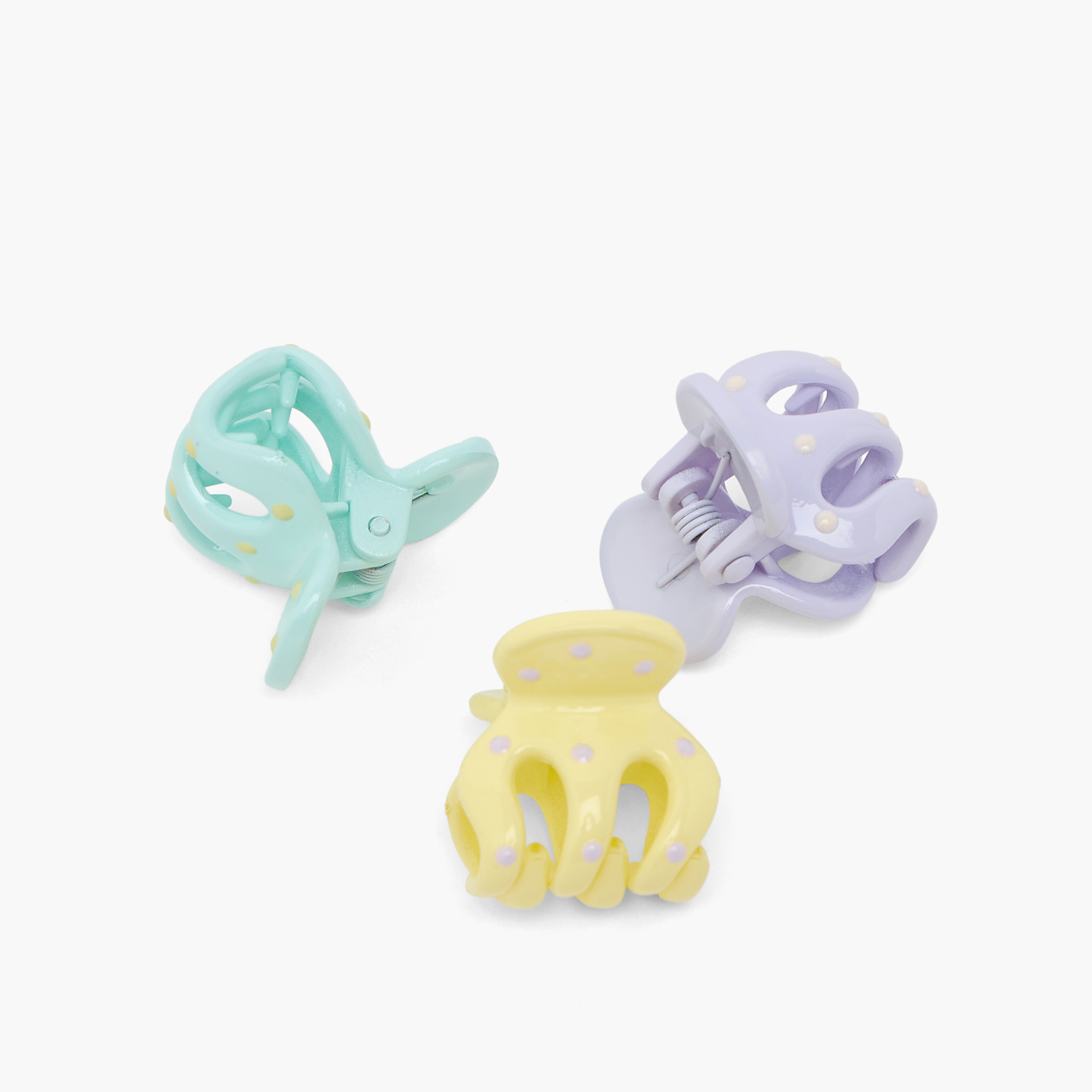 مشابك شعر بطبعات نقاط من تشارمز - طقم من 3 قطع-girls-accessories-hairaccessories-image-9