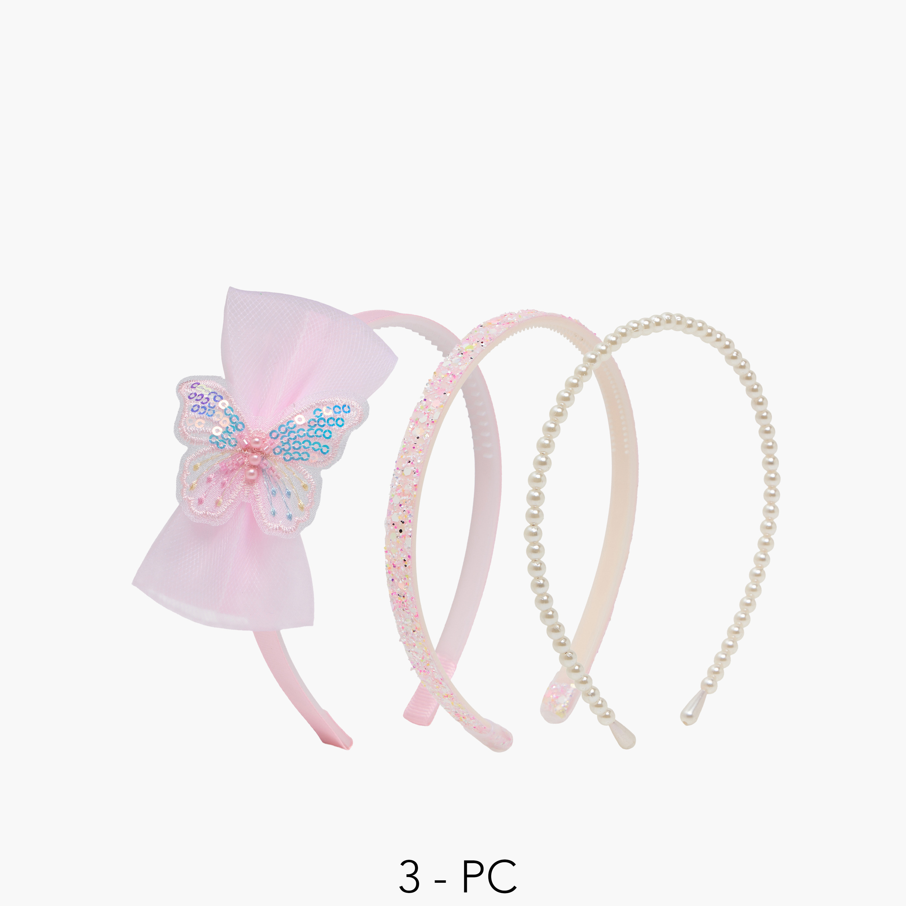 طقم شرائط شعر 3 قطع بتزيينات من تشارمز-girls-accessories-hairaccessories-image-1