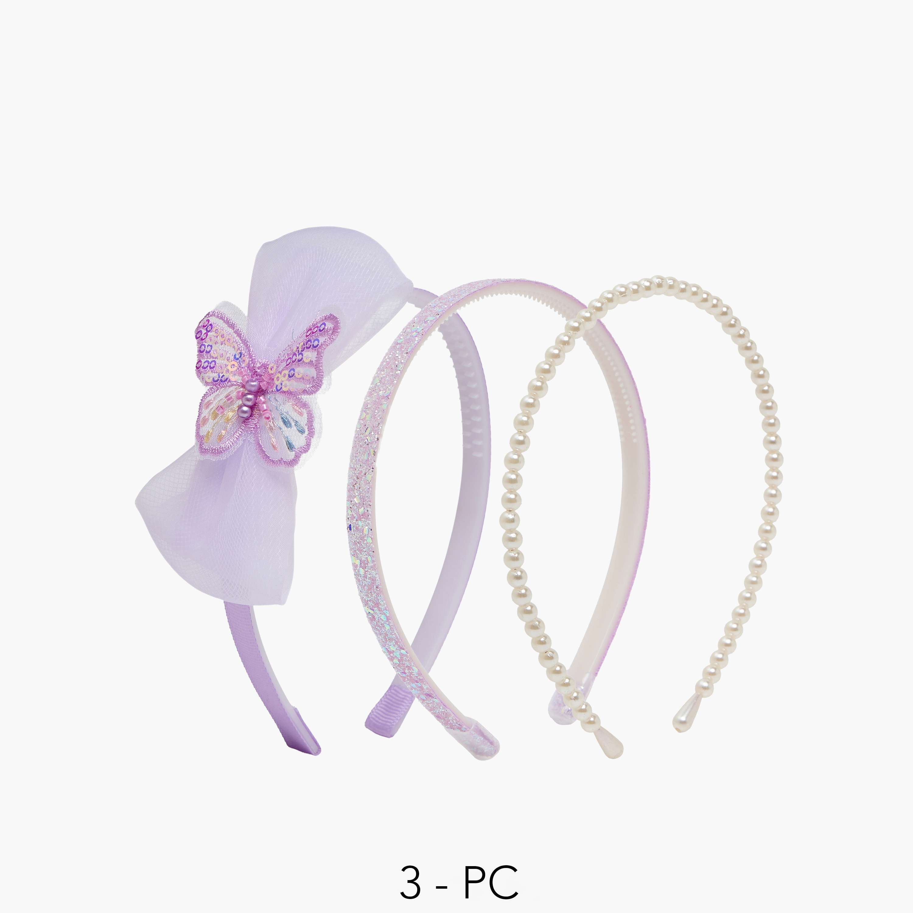 شريطة رأس بتزيينات من تشارمز - طقم من 3 قطع-girls-accessories-hairaccessories-image-1