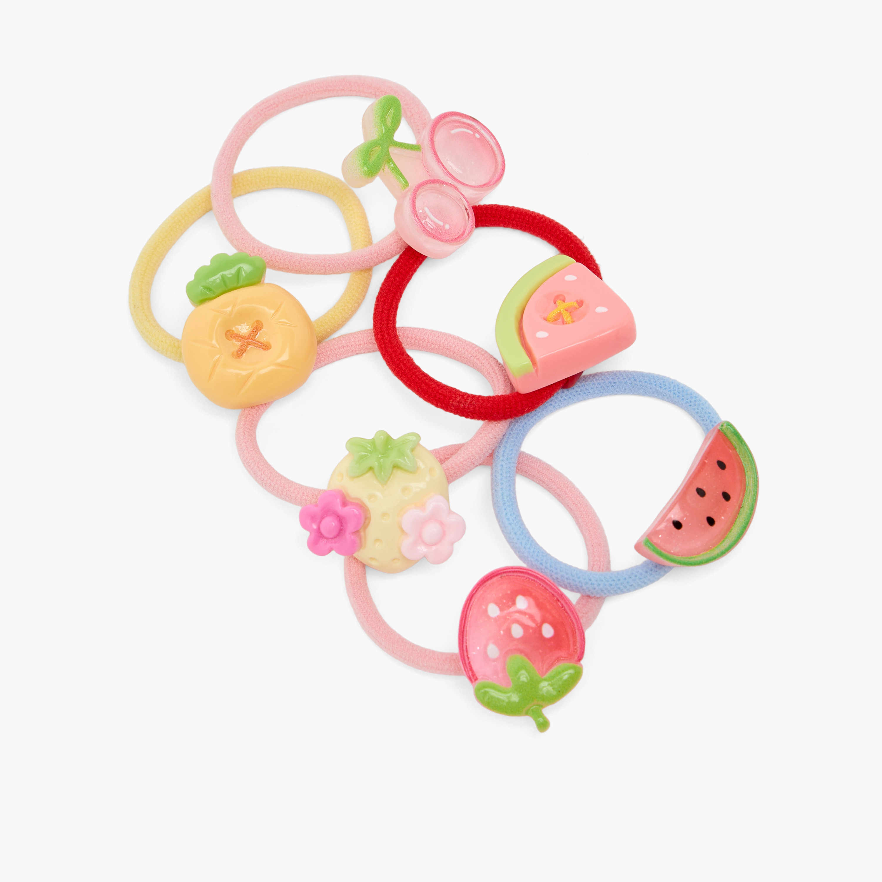 ربطة شعر بتزيينات فاكهة من تشارمز - طقم من 6 قطع-girls-accessories-hairaccessories-image-3
