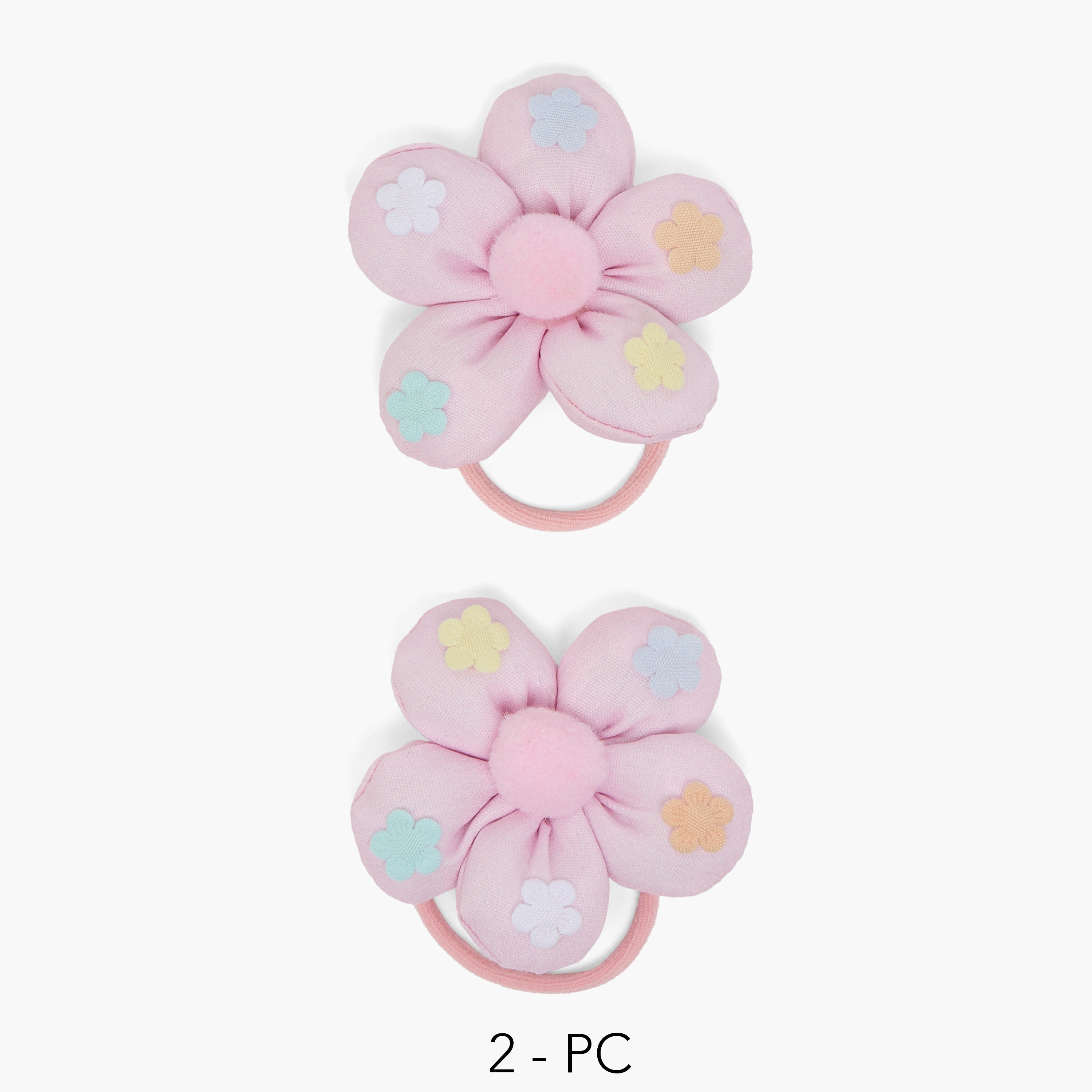 طقم ربطات شعر مزينة بزهور ناعمة عدد 2 من تشارمز-girls-accessories-hairaccessories-image-1