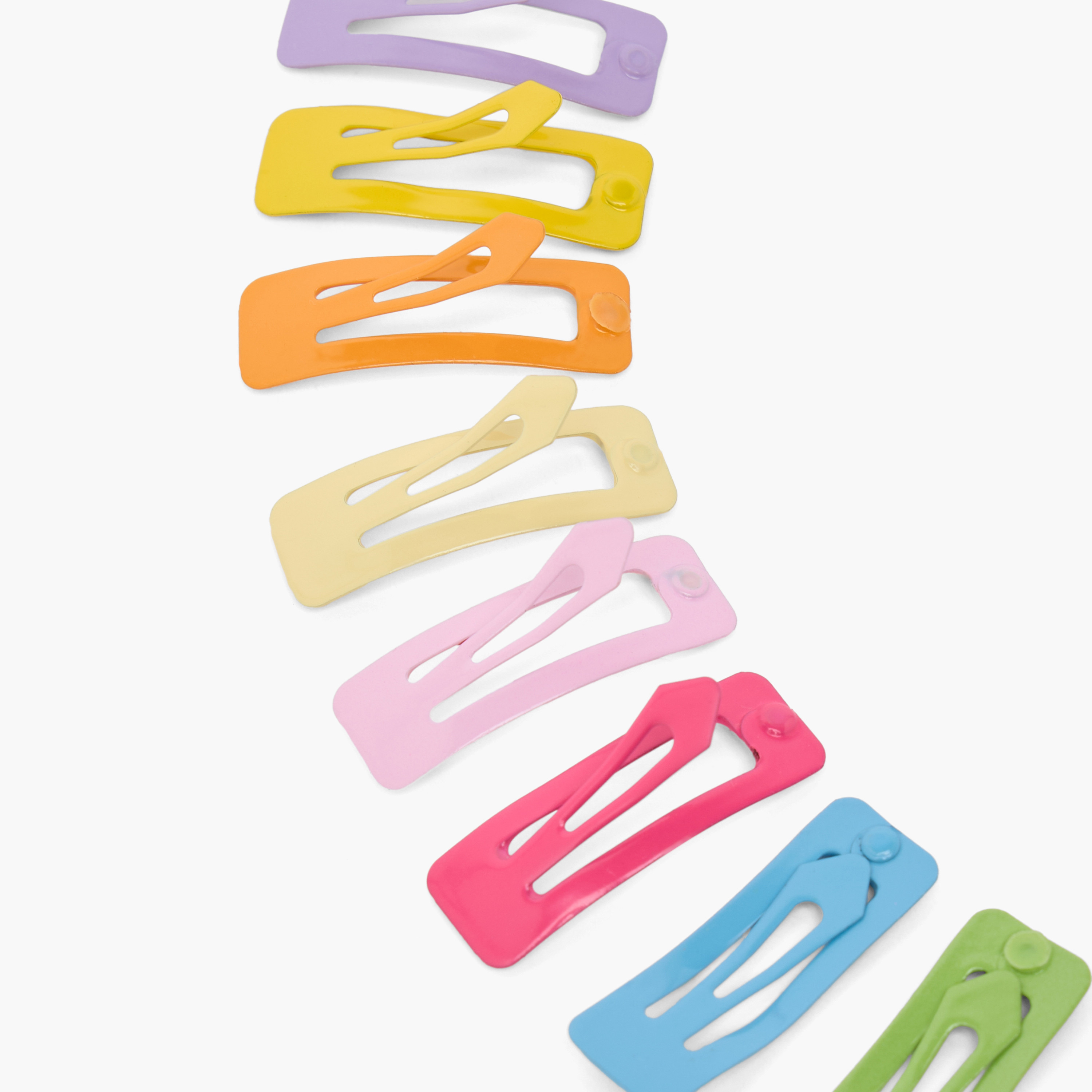 مشابك شعر كبس بطبعات منقطة من تشارمز - طقم من 8 قطع-girls-accessories-hairaccessories-image-5